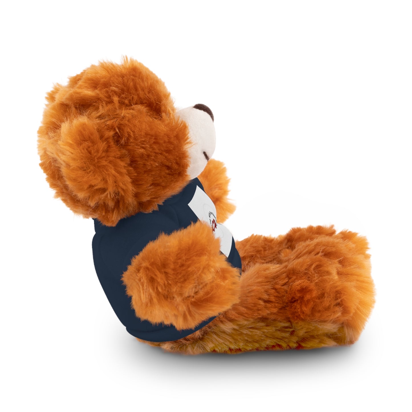 Plush Bear with Custom Tee — Soft Brown Teddy in Printed T‑Shirt