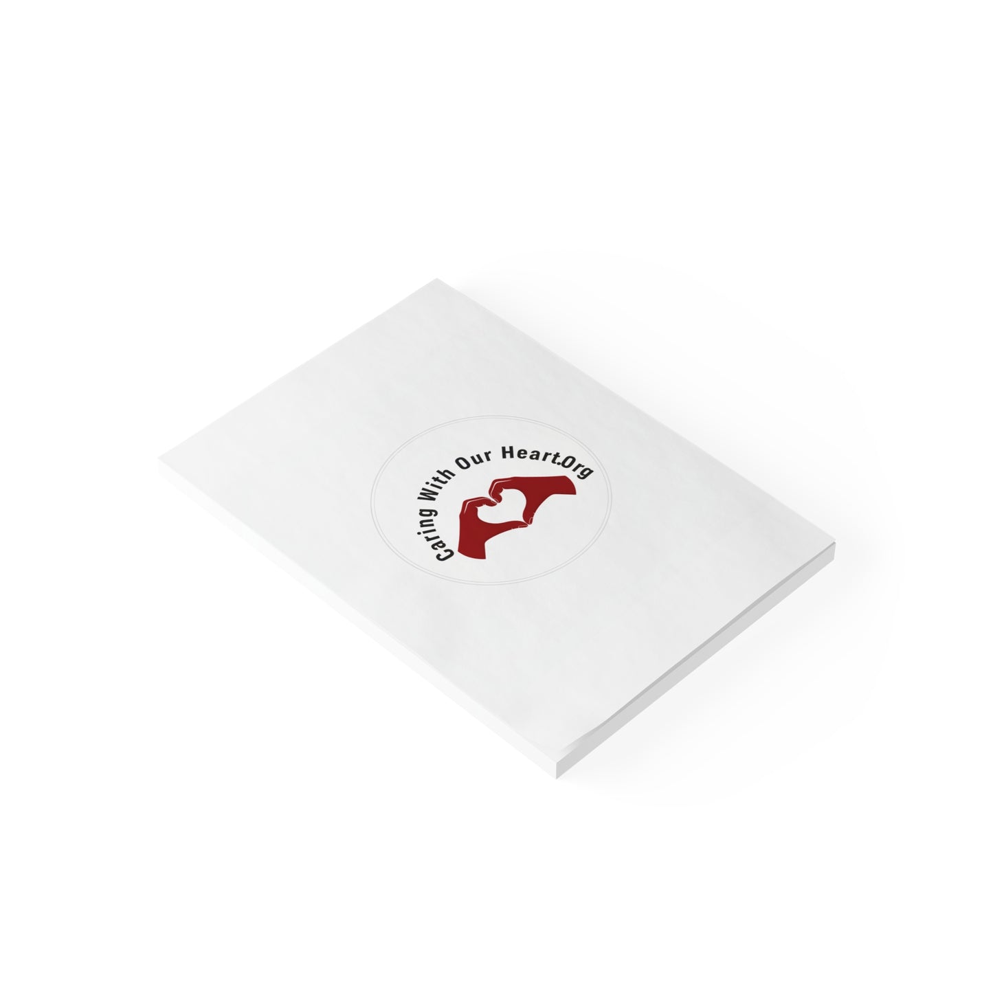 Caring With Our Heartlog Post-it Note Pad – Heart Hands Sticky Notes
