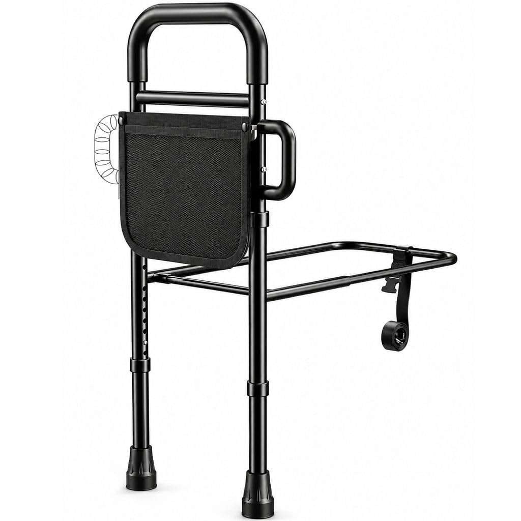 Medical king Bed Rails for Elderly Adults Safety Bed Assist Rails for Seniors with Adjustable Heights ASTM Approved Easy to get in or Out of Bed with Floor Support