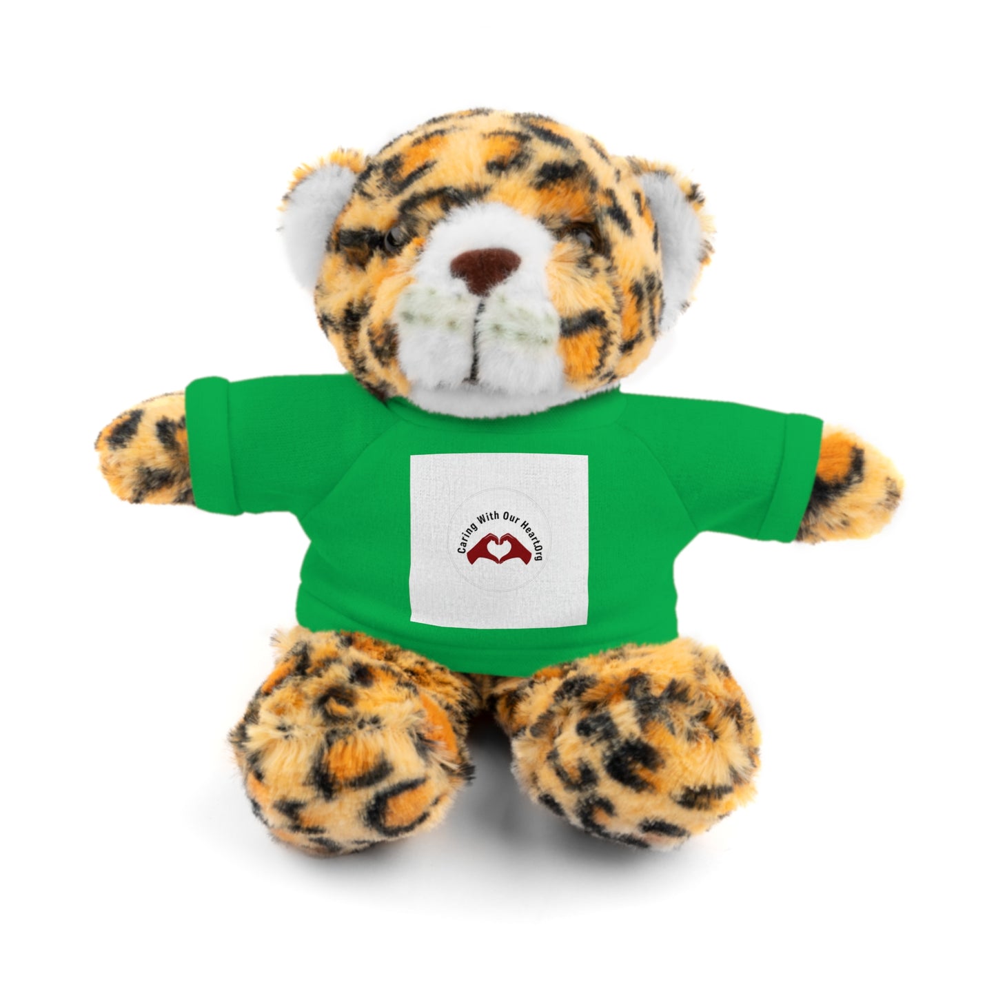 Plush Bear with Custom Tee — Soft Brown Teddy in Printed T‑Shirt