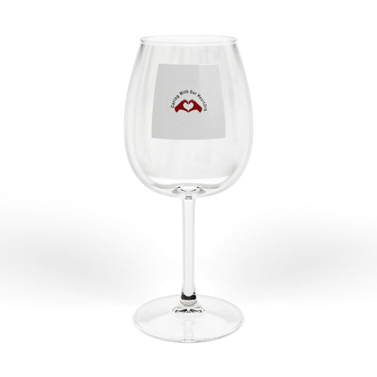 12oz Stemmed Wine Glass – Elegant Red Lips Logo Glassware for Parties & Gifts