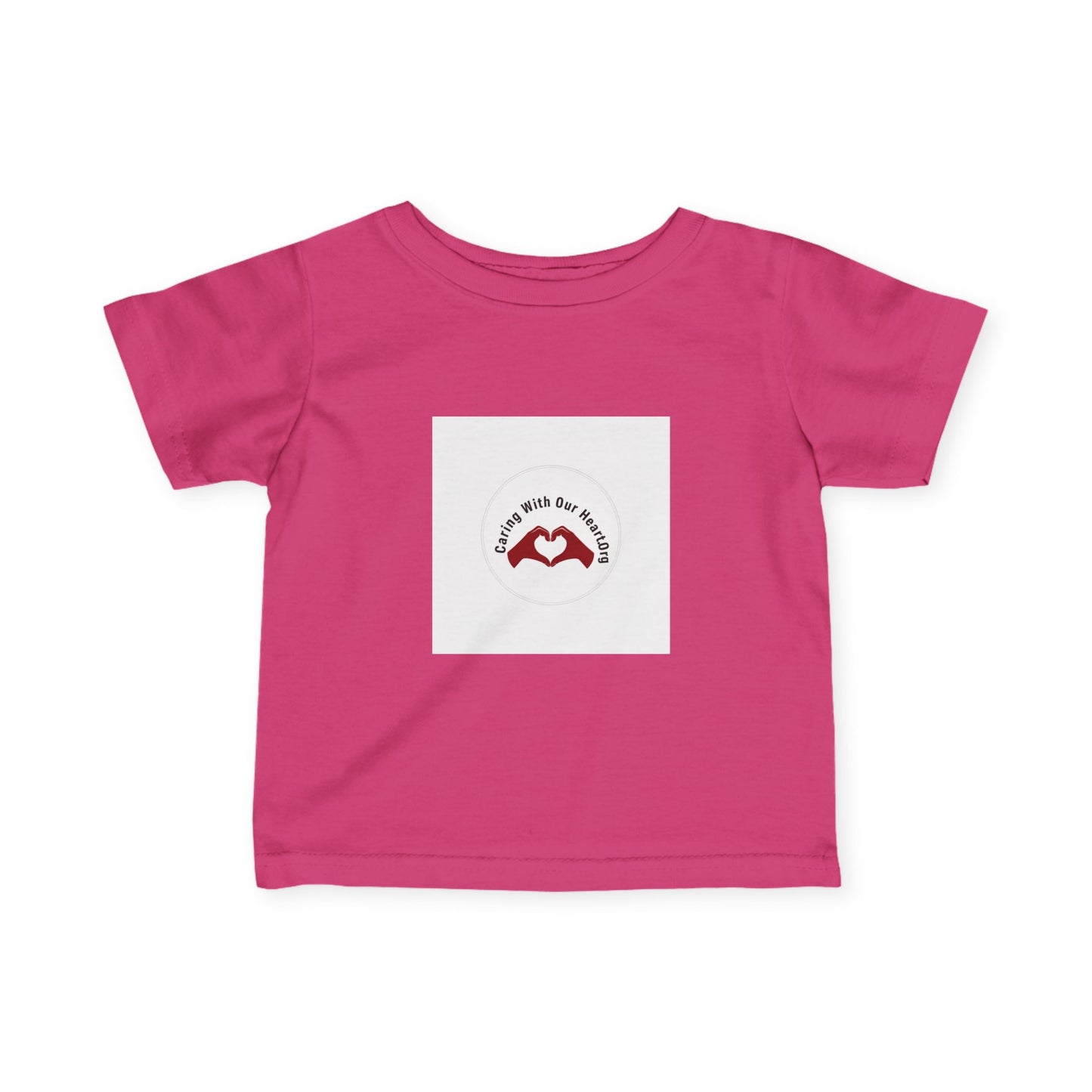 Infant Tee — "Made with Love" Heart Hands Baby T‑Shirt