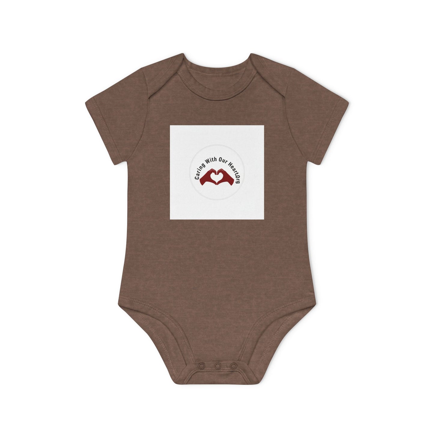 Baby Bodysuit — "Love You to the Moon" Heart Hands Organic Infant Onesie