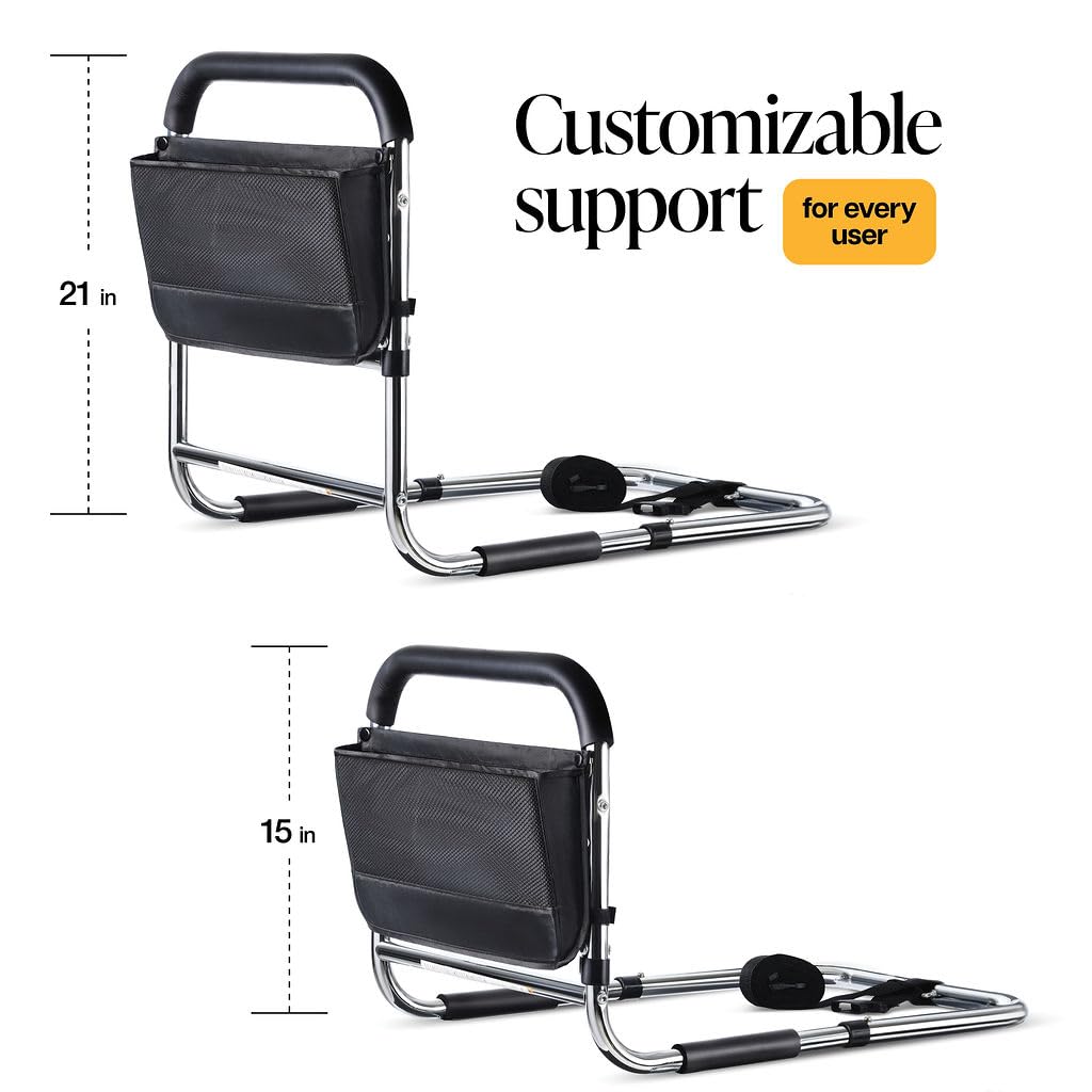 Medical king Bed Rails for Elderly Adults Safety Bed Assist Rails for Seniors with Adjustable Heights ASTM Approved Easy to get in or Out of Bed with Floor Support