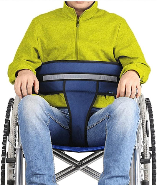 Wheelchair Seat Belt Restraints Harness for Dementia Patients Wheelchair Seatbelt Accessories Fall Prevention for Elderly Adults Chair Safety Straps Adjustable Support Vest to Prevent Sliding