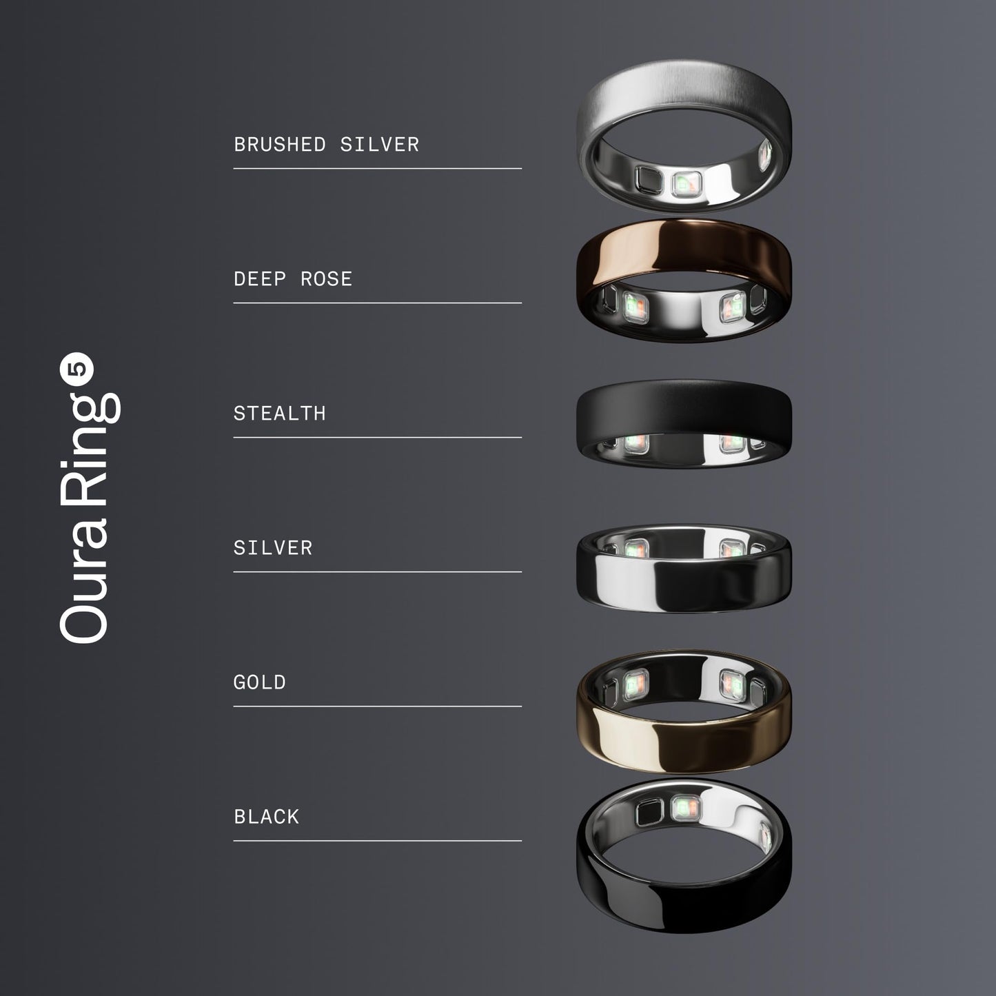 Oura Ring 5 - Gold - Size 8 - World’s Smallest Smart Ring - Sleep, Activity, Women’s Health, AI Advisor, 1 Week of Battery Life, Size Before You Buy, Android & iOS Compatible
