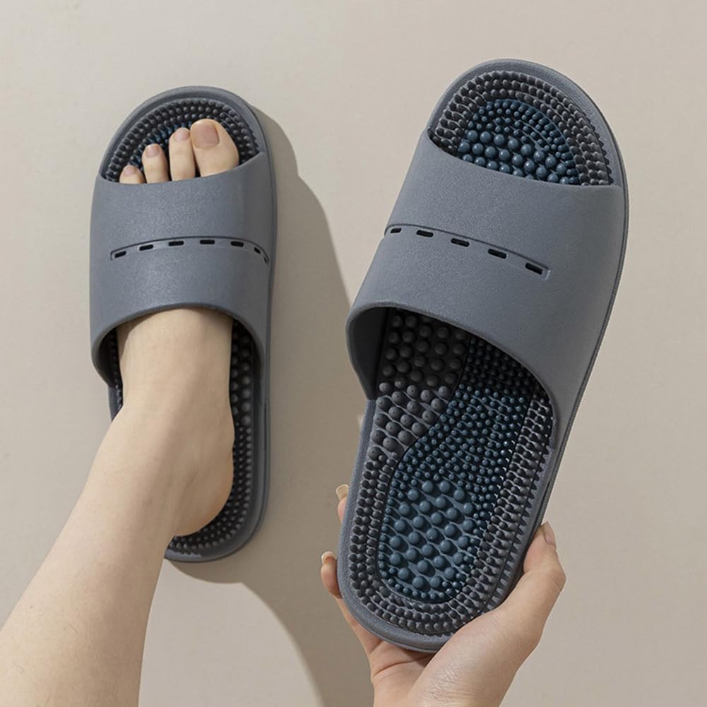 Acupressure Massage Slippers Acupressure Foot Massager Shoes Reflexology Sandals Gift for Men Women Reduce Feet Neuropathy Pain Relief and Tension (Pink,US Women 6.5-7.5/Men 5-6)