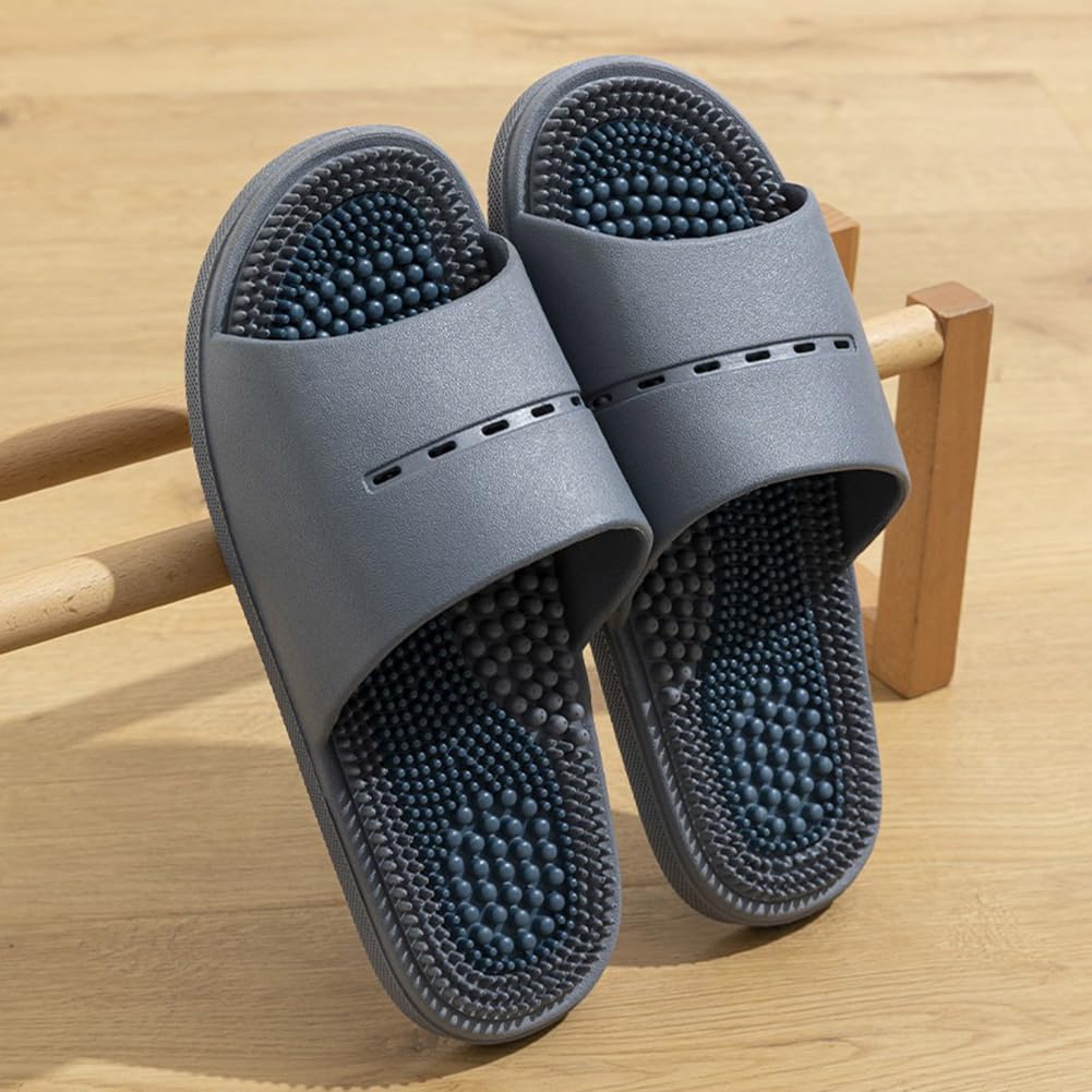 Acupressure Massage Slippers Acupressure Foot Massager Shoes Reflexology Sandals Gift for Men Women Reduce Feet Neuropathy Pain Relief and Tension (Pink,US Women 6.5-7.5/Men 5-6)