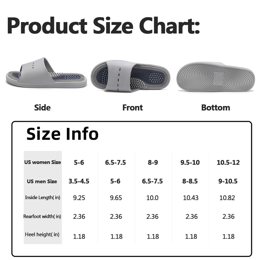Acupressure Massage Slippers Acupressure Foot Massager Shoes Reflexology Sandals Gift for Men Women Reduce Feet Neuropathy Pain Relief and Tension (Pink,US Women 6.5-7.5/Men 5-6)