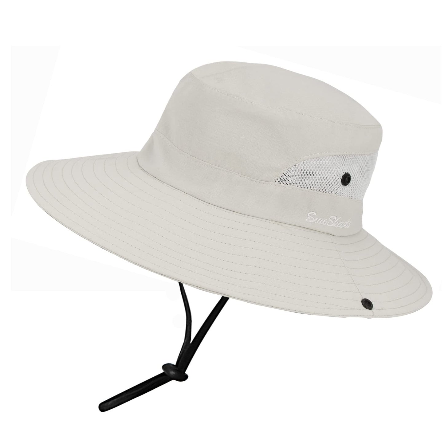 Women's Summer Sun-Hat Ponytail - Outdoor UV-Protection Mesh Wide Brim Foldable Hat with Ponytail Hole