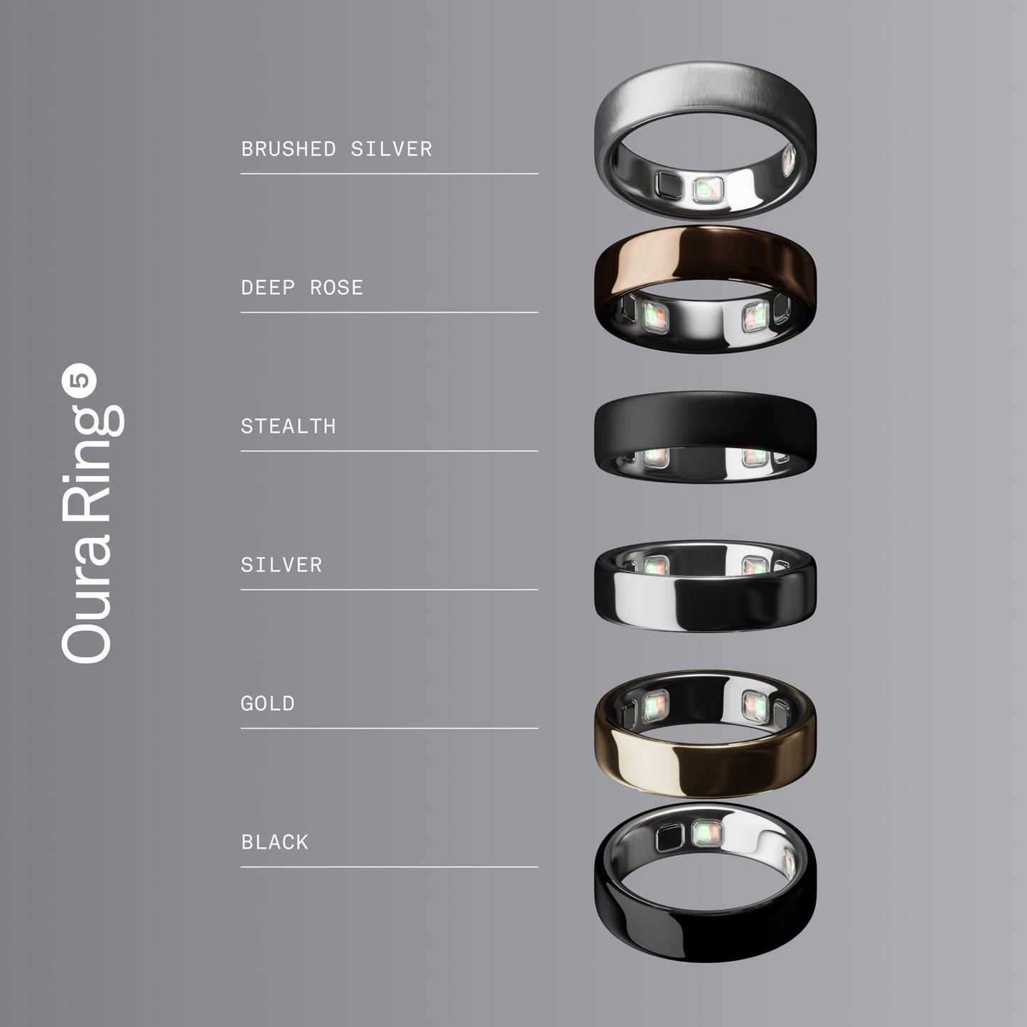 Oura Ring 5 - Gold - Size 8 - World’s Smallest Smart Ring - Sleep, Activity, Women’s Health, AI Advisor, 1 Week of Battery Life, Size Before You Buy, Android & iOS Compatible