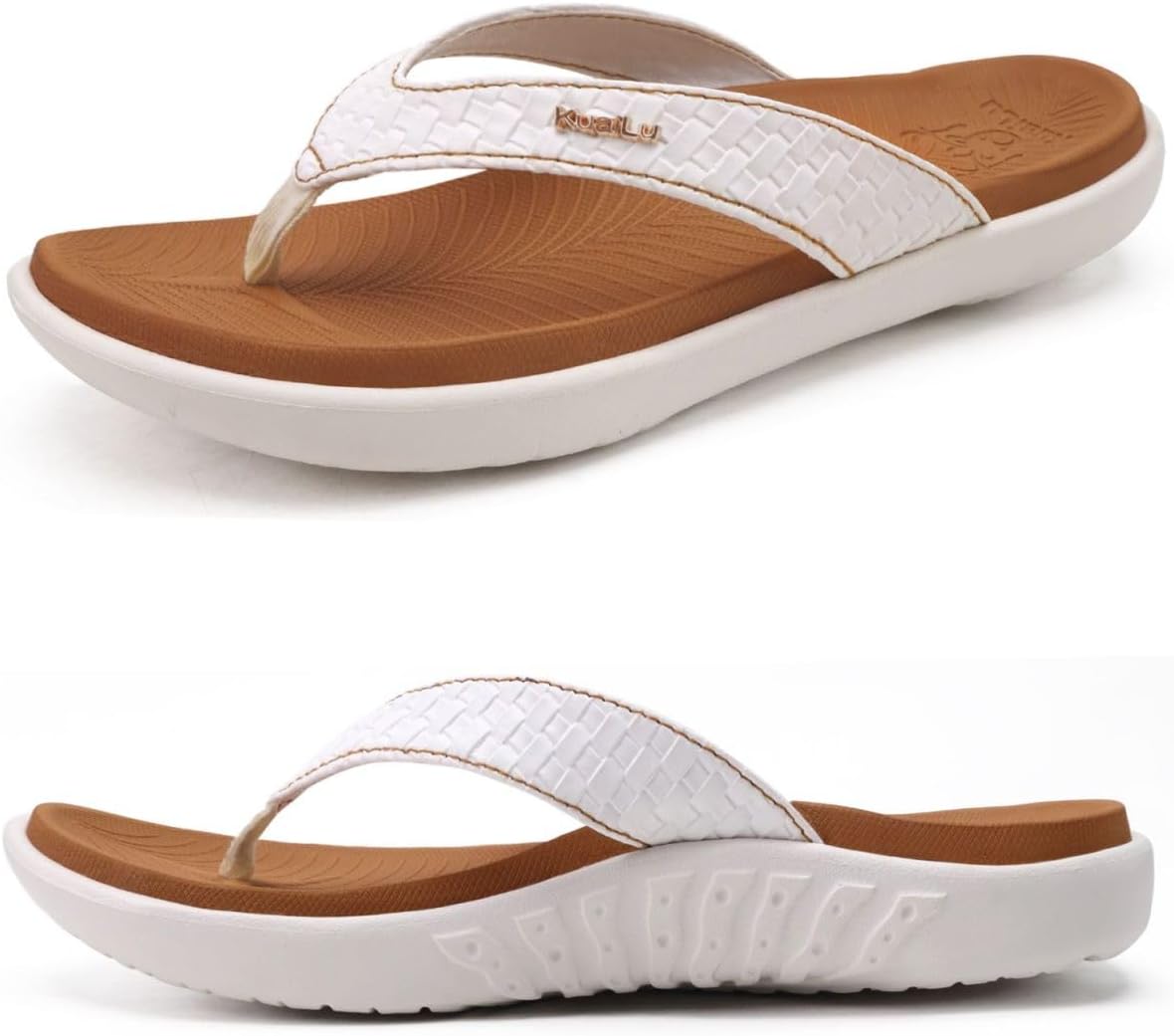 KuaiLu Womens Flip Flops Ladies Yoga Mat Comfortable Walking Thong Sandals With Plantar Fasciitis Arch Support Slip On Indoor Outdoor For Summer