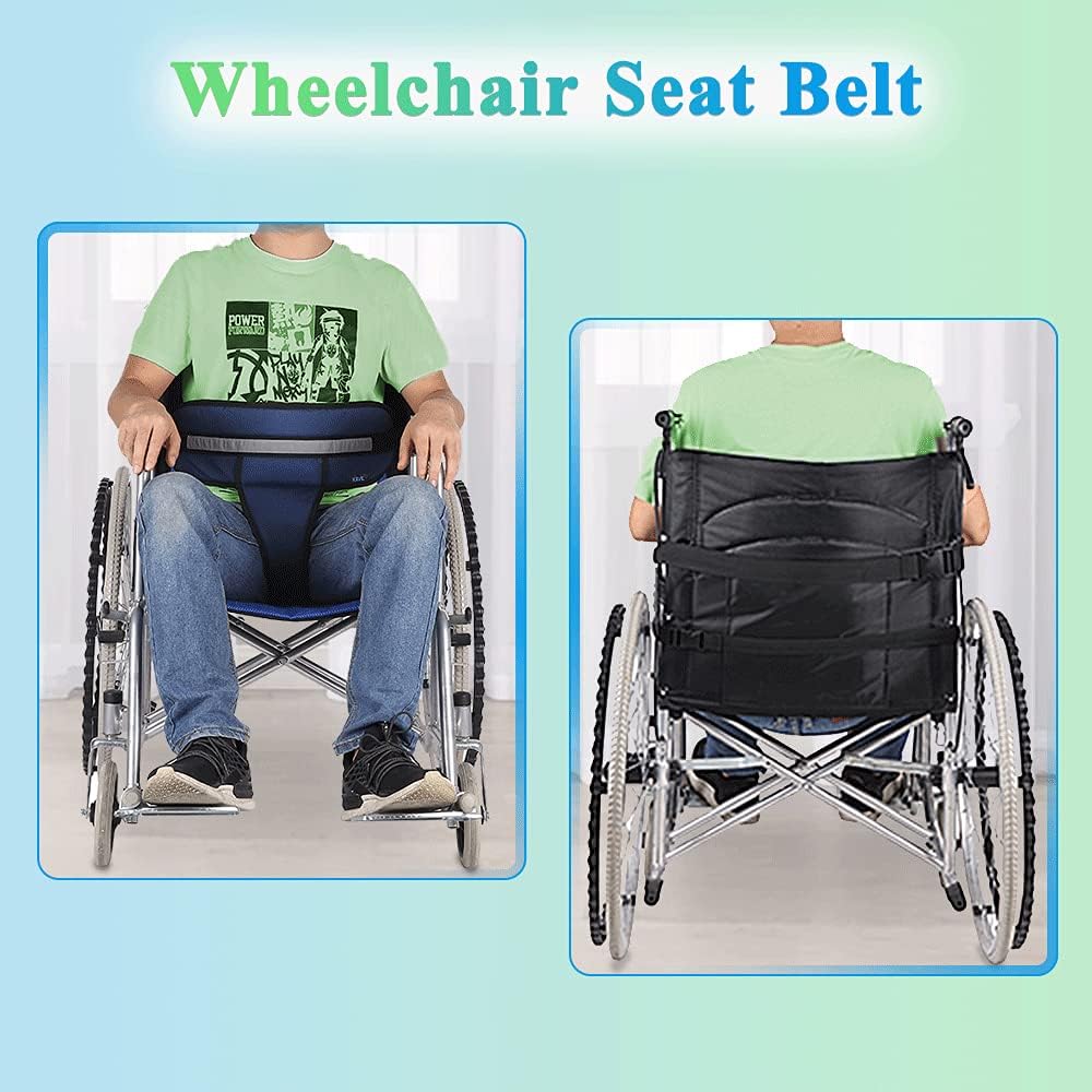 Wheelchair Seat Belt Restraints Harness for Dementia Patients Wheelchair Seatbelt Accessories Fall Prevention for Elderly Adults Chair Safety Straps Adjustable Support Vest to Prevent Sliding