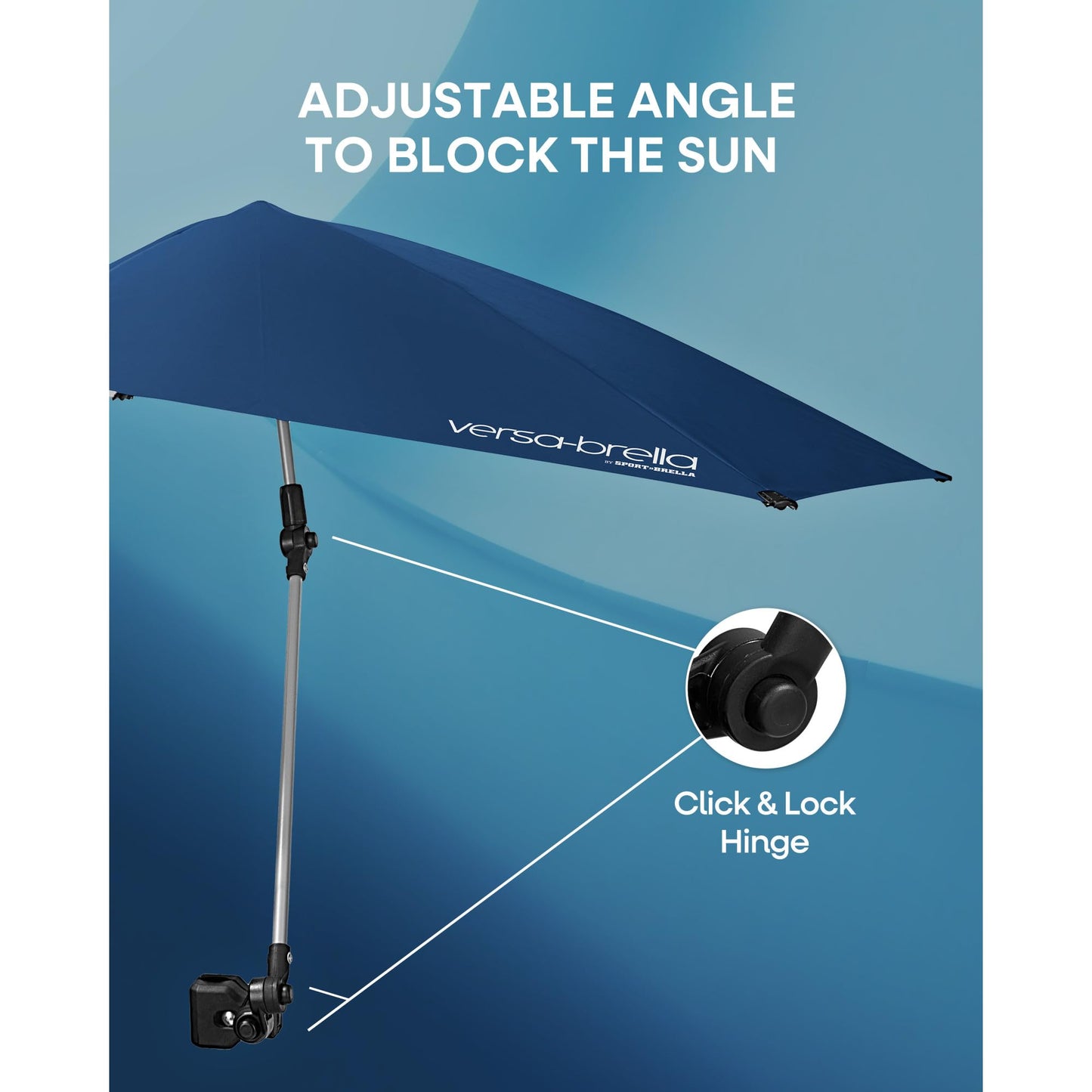 Sport-Brella Versa-Brella SPF 50+ Adjustable Umbrella with Universal Clamp
