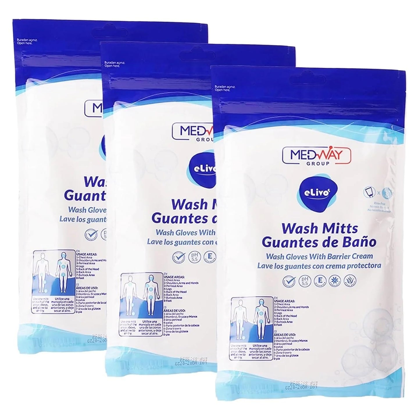 MedVance No Rinse Shampoo Cap, Rinse Free Shower Cap that Shampoos & Conditions, Elderly Care Products, Bedridden Patients, PH Balanced & Hypoallergenic, 3 Pack