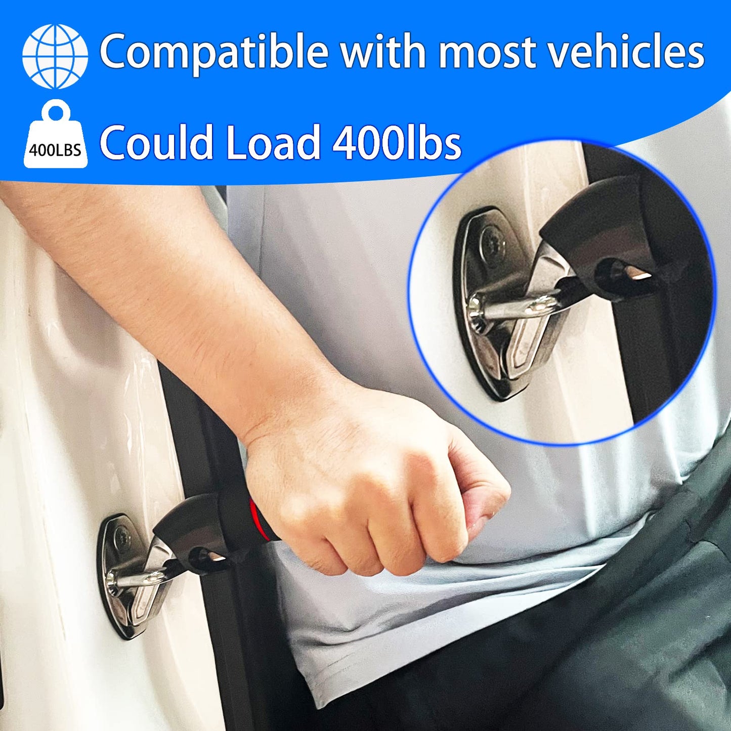 KOUNATSURI 2Pack Car Door Handle for Elderly Car Handle Assist Support Multifunction for Seniors and Handicapped
