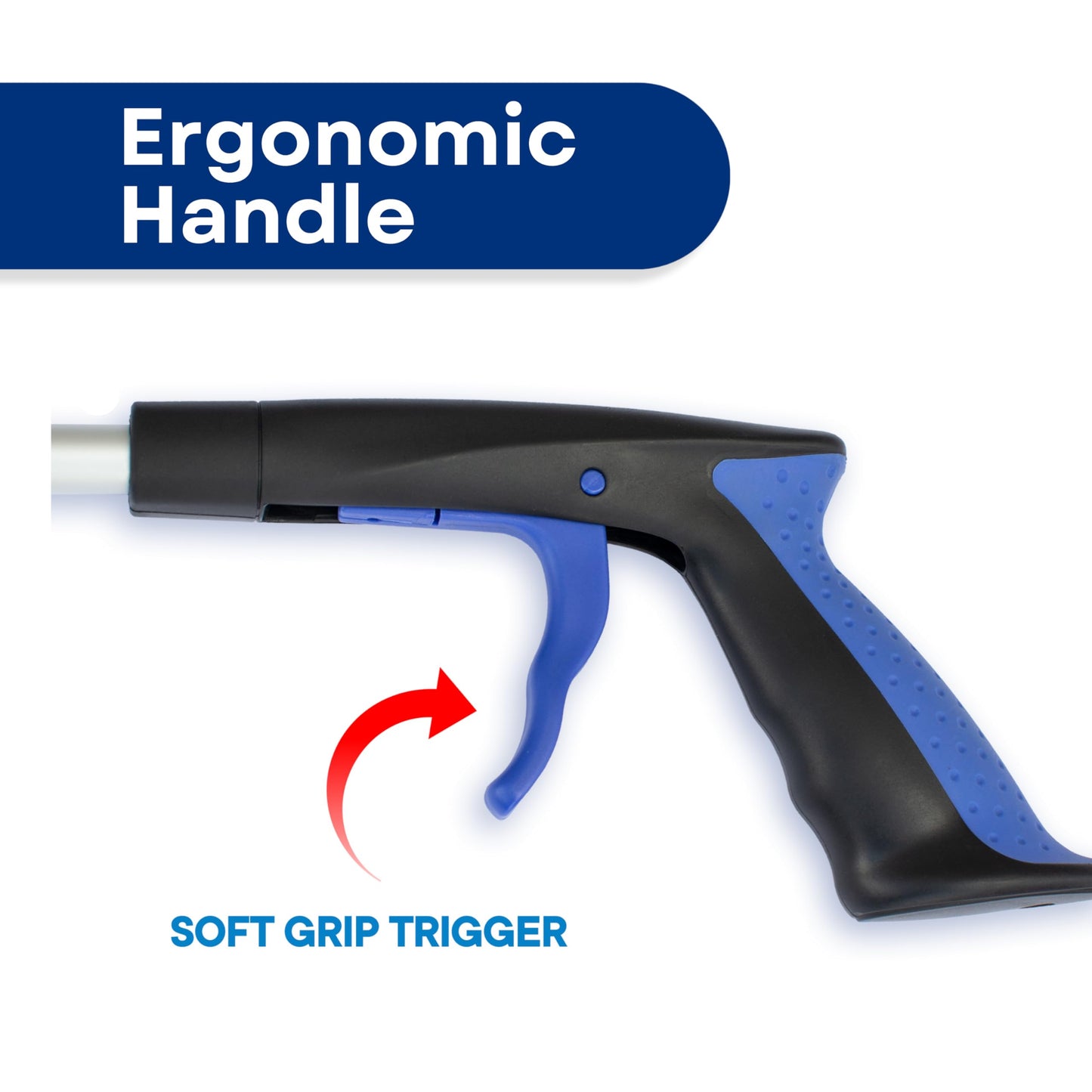 RMS 34 Inch Extra Long Reacher Grabber - Foldable Gripper and Reaching Tool with Rotating Jaw