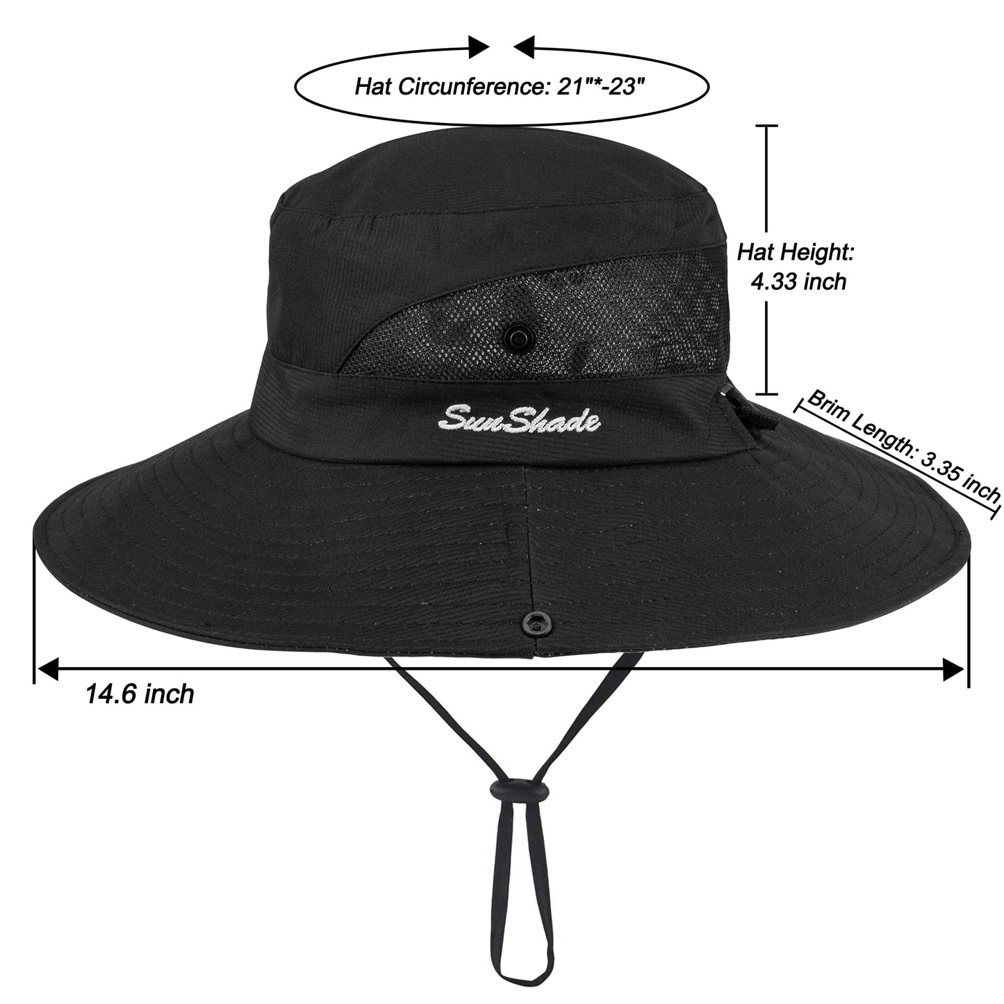 Women's Summer Sun-Hat Ponytail - Outdoor UV-Protection Mesh Wide Brim Foldable Hat with Ponytail Hole