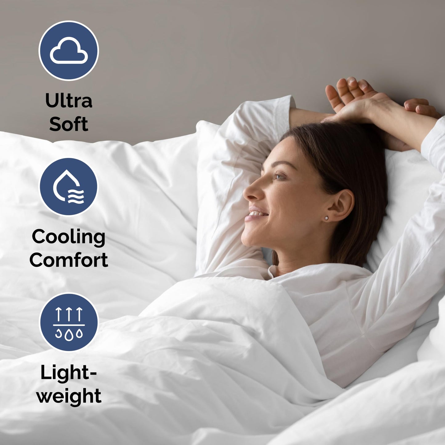Air Mattress Sheet Set for Full Size - 4 Piece Breathable & Cooling Sheets w/Extra Deep Pockets - Fits Inflatable & Blow Up Air Mattresses Up to 24 Inches Thick - Soft and Wrinkle Free - Dark Grey