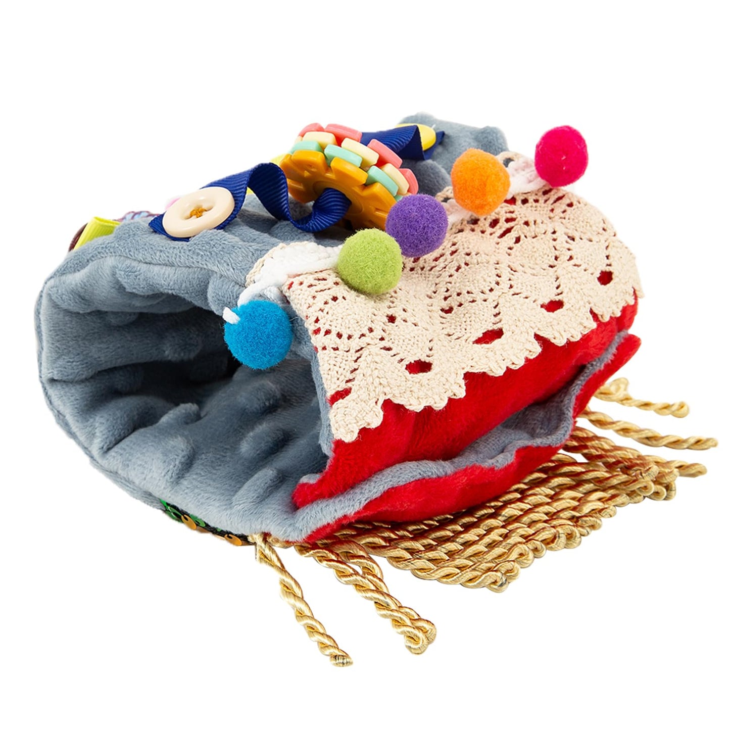 Sensory Blanket for Adults with Dementia, Dementia Activities for Seniors, Alzheimer's Products, Sensory Board with Buttons & Textures, Anxiety Relief Gifts for Elderly