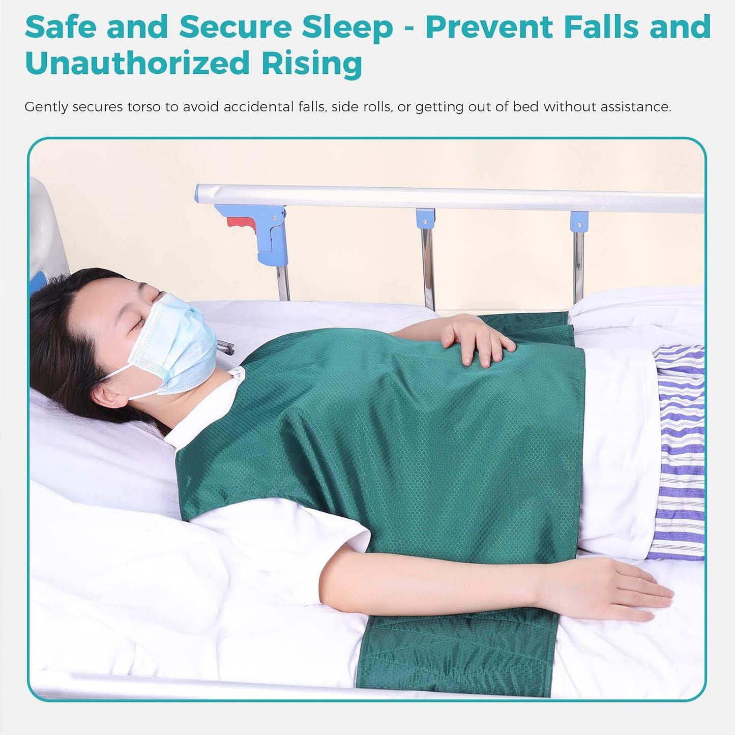 Vest Restraint Suit for Bed/Wheelchair | Adjustable Body Support Suit for Mobility Assistance and Stability, Comfortable and Secure Fit for Elderly or Disabled Users