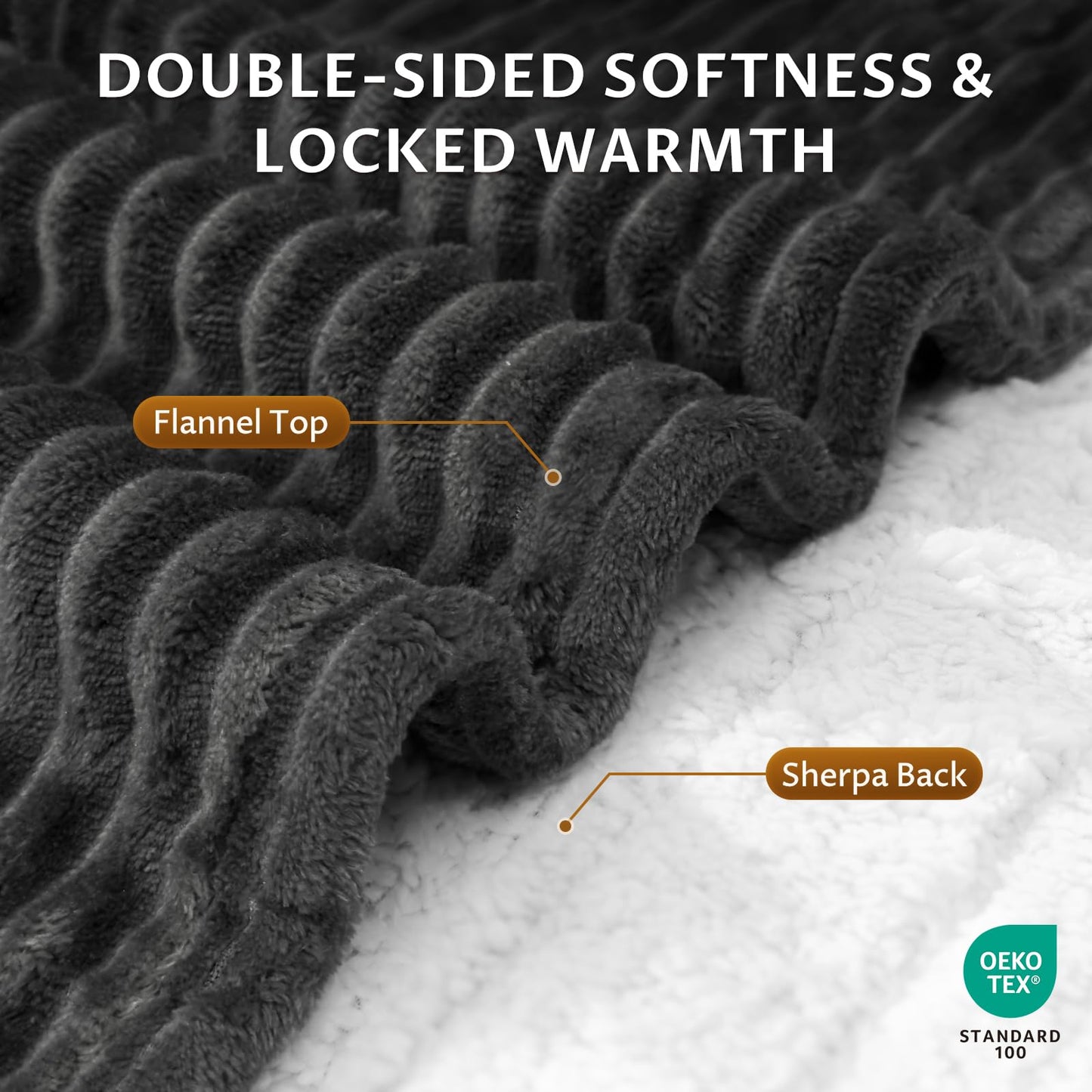 Reaks Electric Heated Throw Blanket, Silky Soft Flannel & Sherpa Heating Blanket Throw with 5 Heat Levels & 3 Hours Auto Off, Warm Gifts for Women Mom Grandma, ETL Certified (50x60 inches, White)