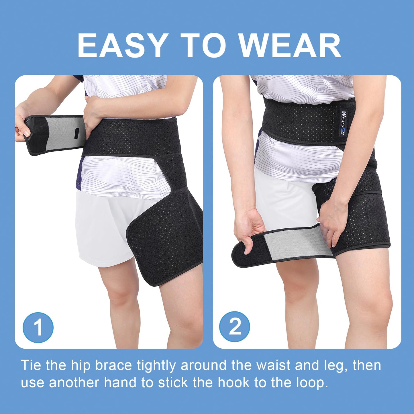 Hip Brace, Groin Wrap Hip Braces for Sciatica Pain Relief, Thigh Support for Groin, Thigh, Hamstring, Pulled Muscle Injury, Sciatic Nerve Brace For Men and Women, Pink