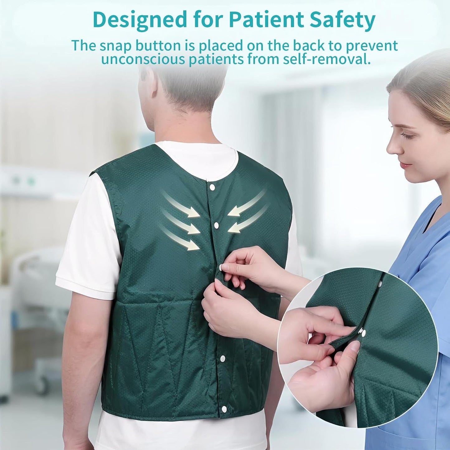 Vest Restraint Suit for Bed/Wheelchair | Adjustable Body Support Suit for Mobility Assistance and Stability, Comfortable and Secure Fit for Elderly or Disabled Users