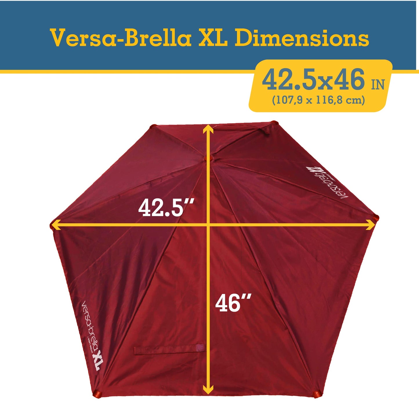 Sport-Brella Versa-Brella SPF 50+ Adjustable Umbrella with Universal Clamp