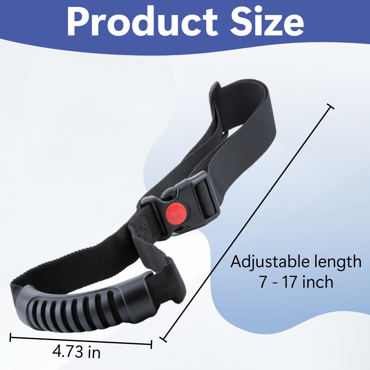 ecocstm 2 PCS Car Adjustable Grab Handles, Car Accessories Handle Assist, Safety Handle Portable Vehicle Support Grab Bar for Trucks, SUVs, Vans, Cars and ATVs (Black)