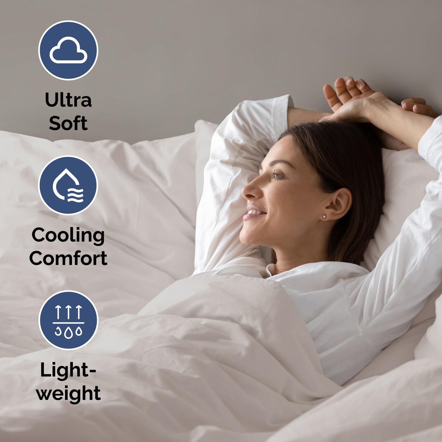 Air Mattress Sheet Set for Full Size - 4 Piece Breathable & Cooling Sheets w/Extra Deep Pockets - Fits Inflatable & Blow Up Air Mattresses Up to 24 Inches Thick - Soft and Wrinkle Free - Dark Grey