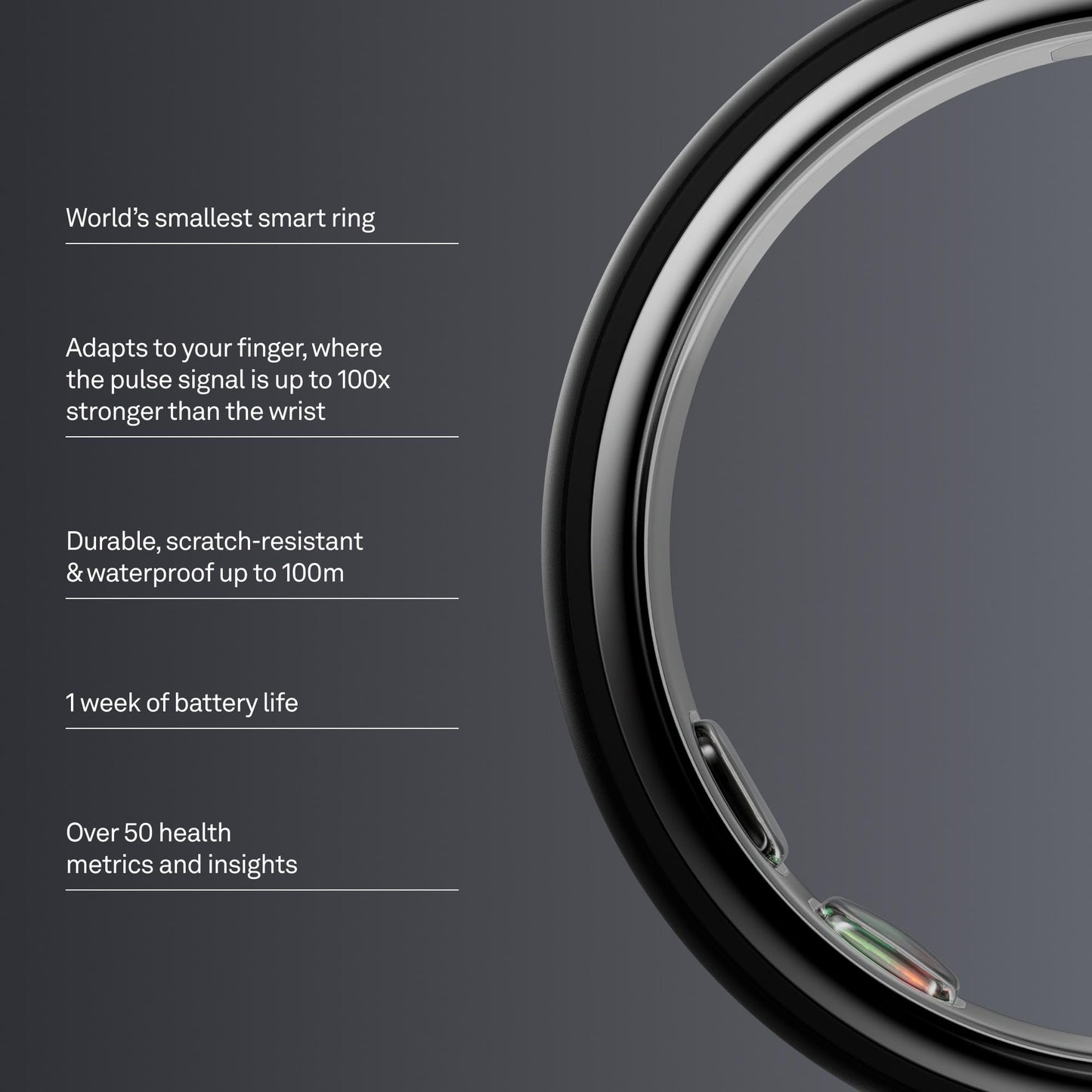 Oura Ring 5 - Gold - Size 8 - World’s Smallest Smart Ring - Sleep, Activity, Women’s Health, AI Advisor, 1 Week of Battery Life, Size Before You Buy, Android & iOS Compatible