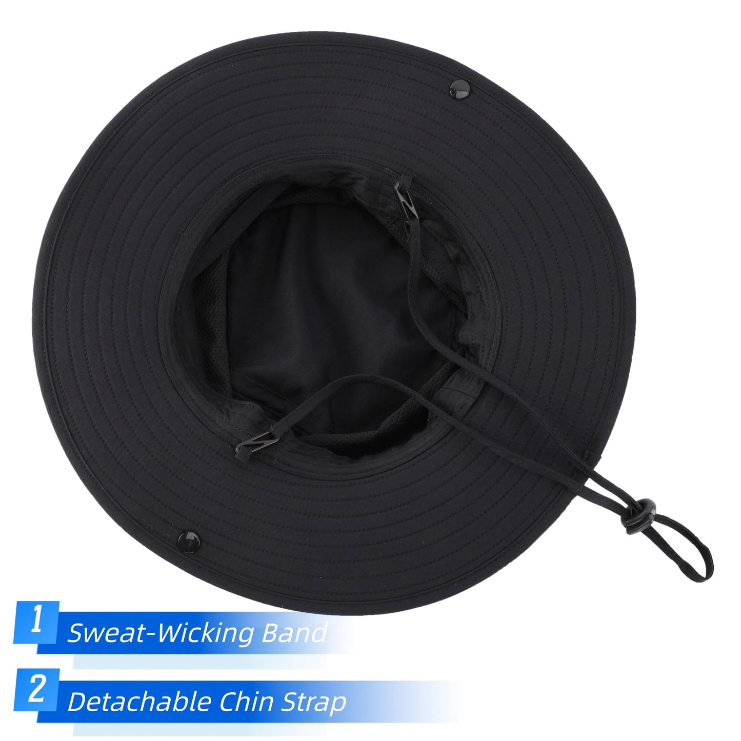 Connectyle Sun Hat for Men Women Outdoor UV Protection Safari Hat for Fishing Hiking Gardening Breathable Cowboy Hat UPF50