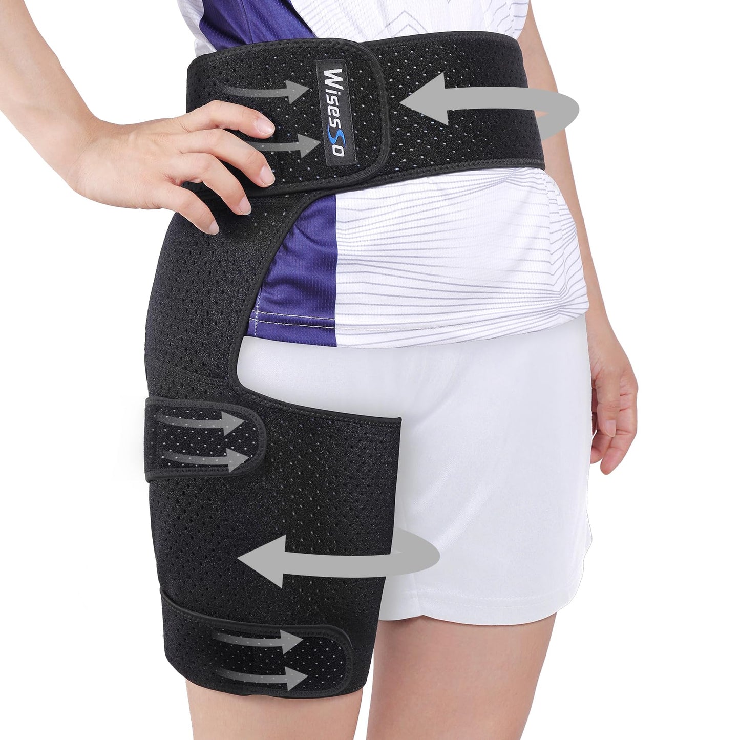 Hip Brace, Groin Wrap Hip Braces for Sciatica Pain Relief, Thigh Support for Groin, Thigh, Hamstring, Pulled Muscle Injury, Sciatic Nerve Brace For Men and Women, Pink