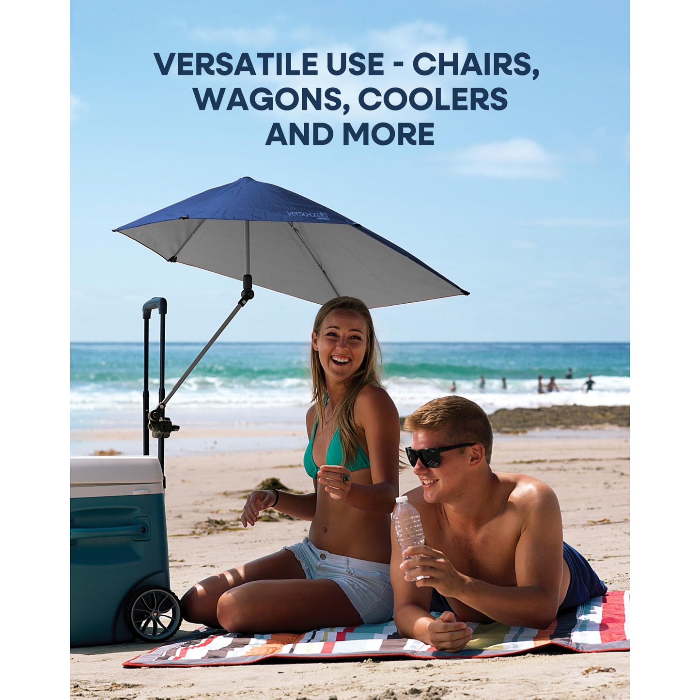 Sport-Brella Versa-Brella SPF 50+ Adjustable Umbrella with Universal Clamp