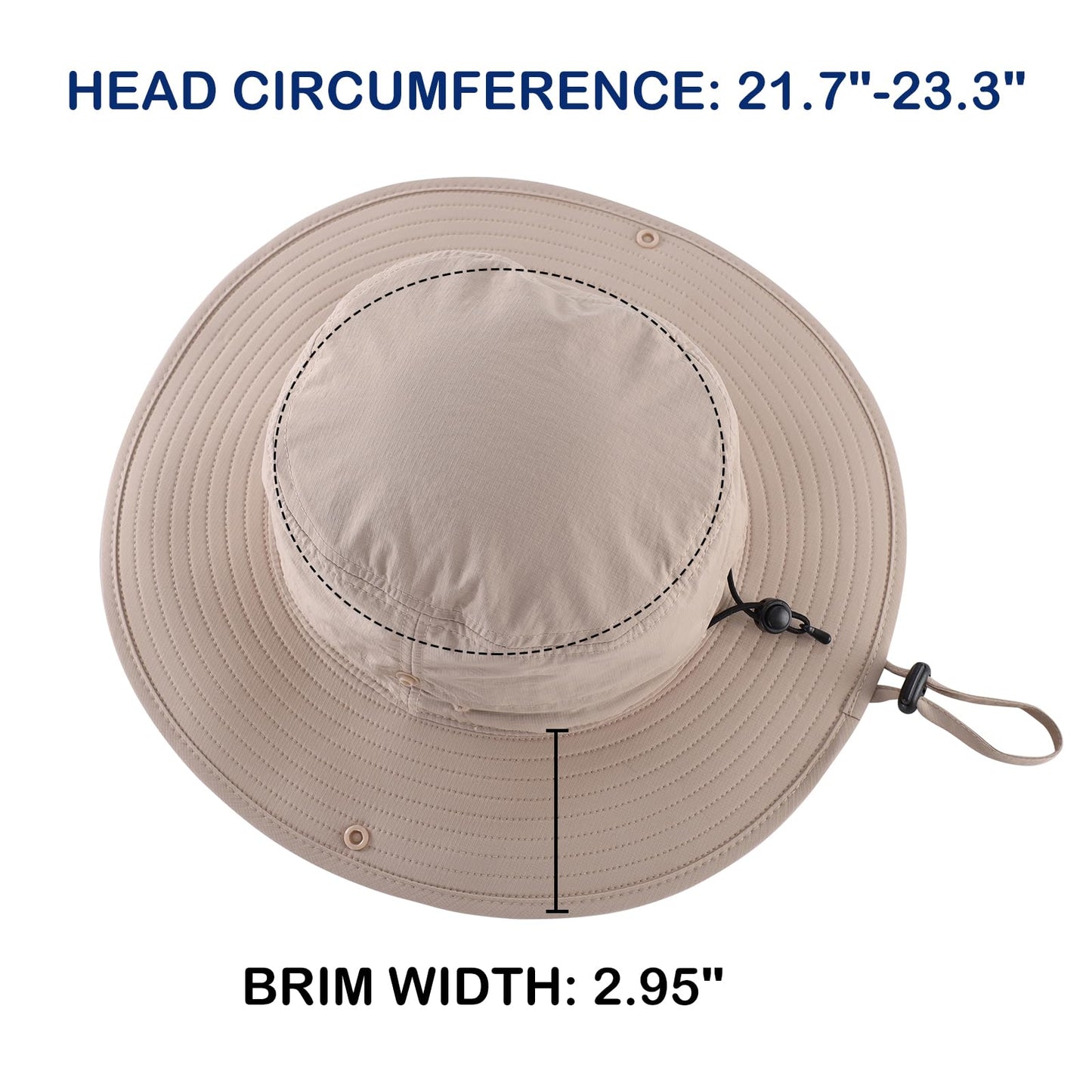Connectyle Sun Hat for Men Women Outdoor UV Protection Safari Hat for Fishing Hiking Gardening Breathable Cowboy Hat UPF50