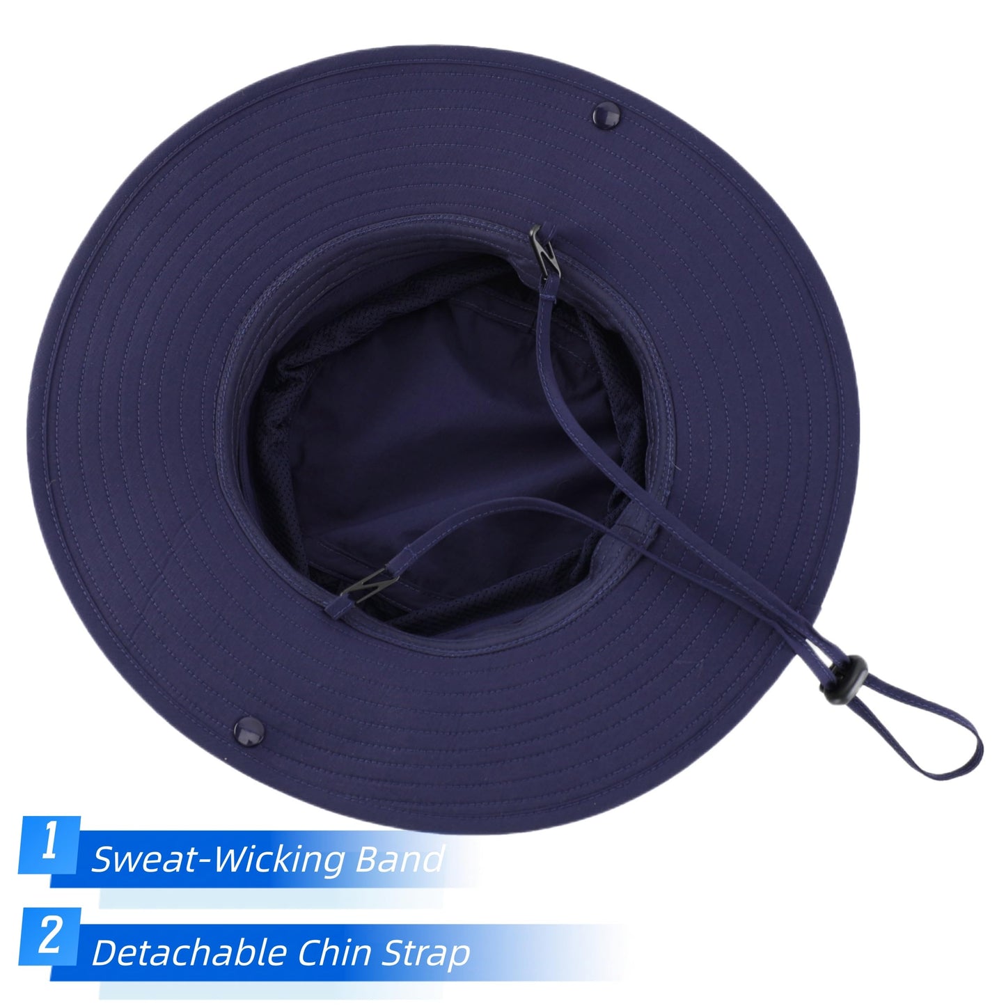 Connectyle Sun Hat for Men Women Outdoor UV Protection Safari Hat for Fishing Hiking Gardening Breathable Cowboy Hat UPF50