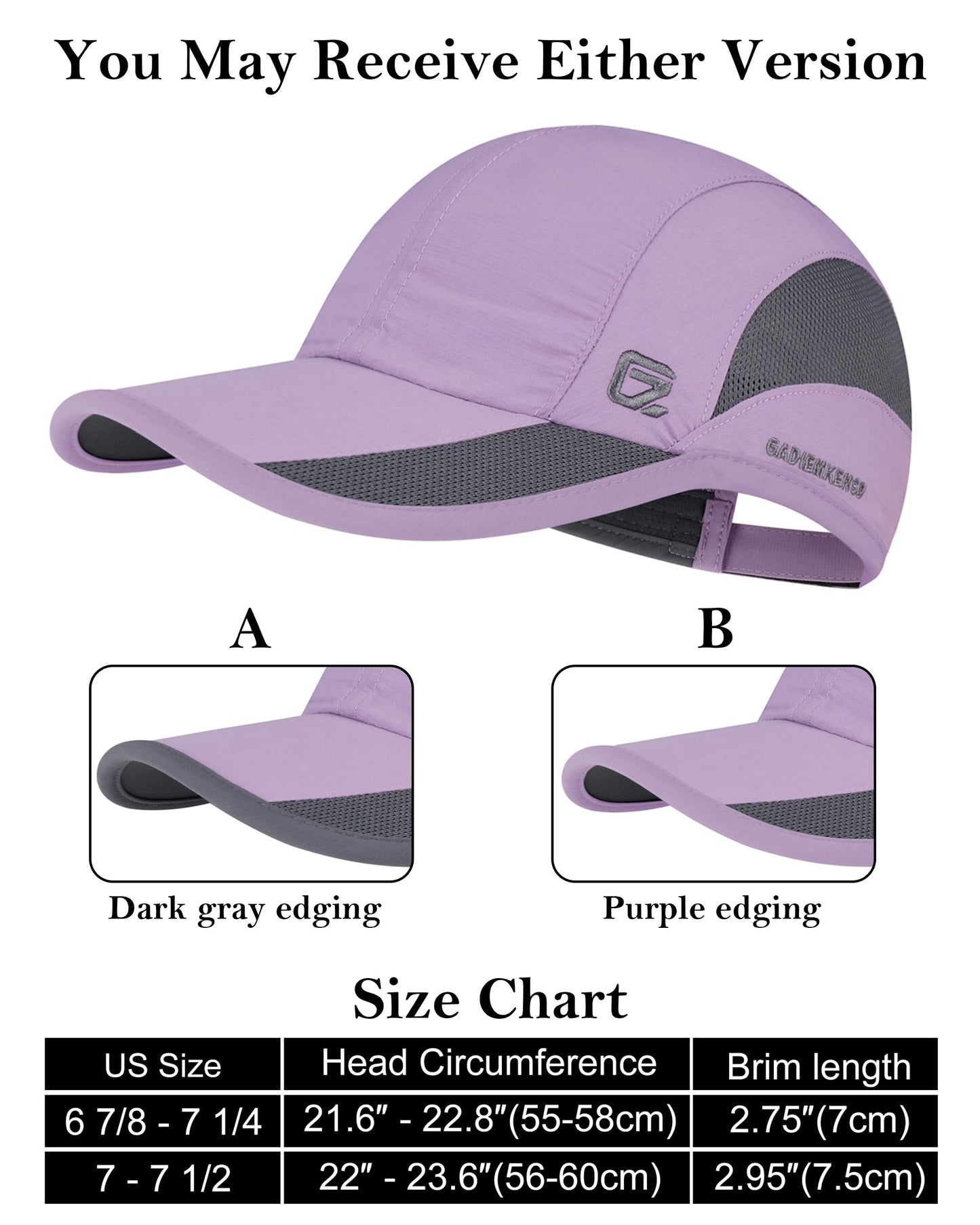 GADIEMKENSD Quick Dry Run Hat Cooling Breathable Mesh
