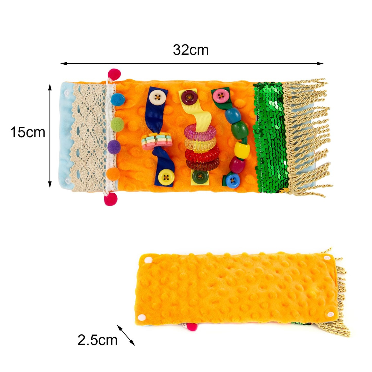 Sensory Blanket for Adults with Dementia, Dementia Activities for Seniors, Alzheimer's Products, Sensory Board with Buttons & Textures, Anxiety Relief Gifts for Elderly