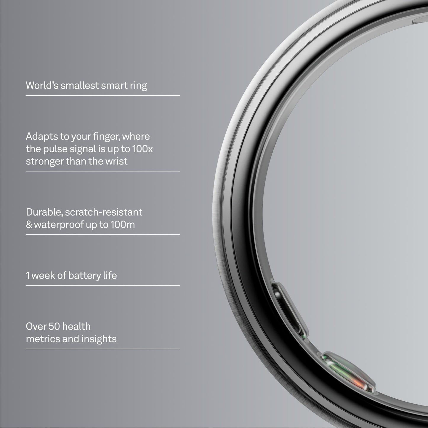 Oura Ring 5 - Gold - Size 8 - World’s Smallest Smart Ring - Sleep, Activity, Women’s Health, AI Advisor, 1 Week of Battery Life, Size Before You Buy, Android & iOS Compatible