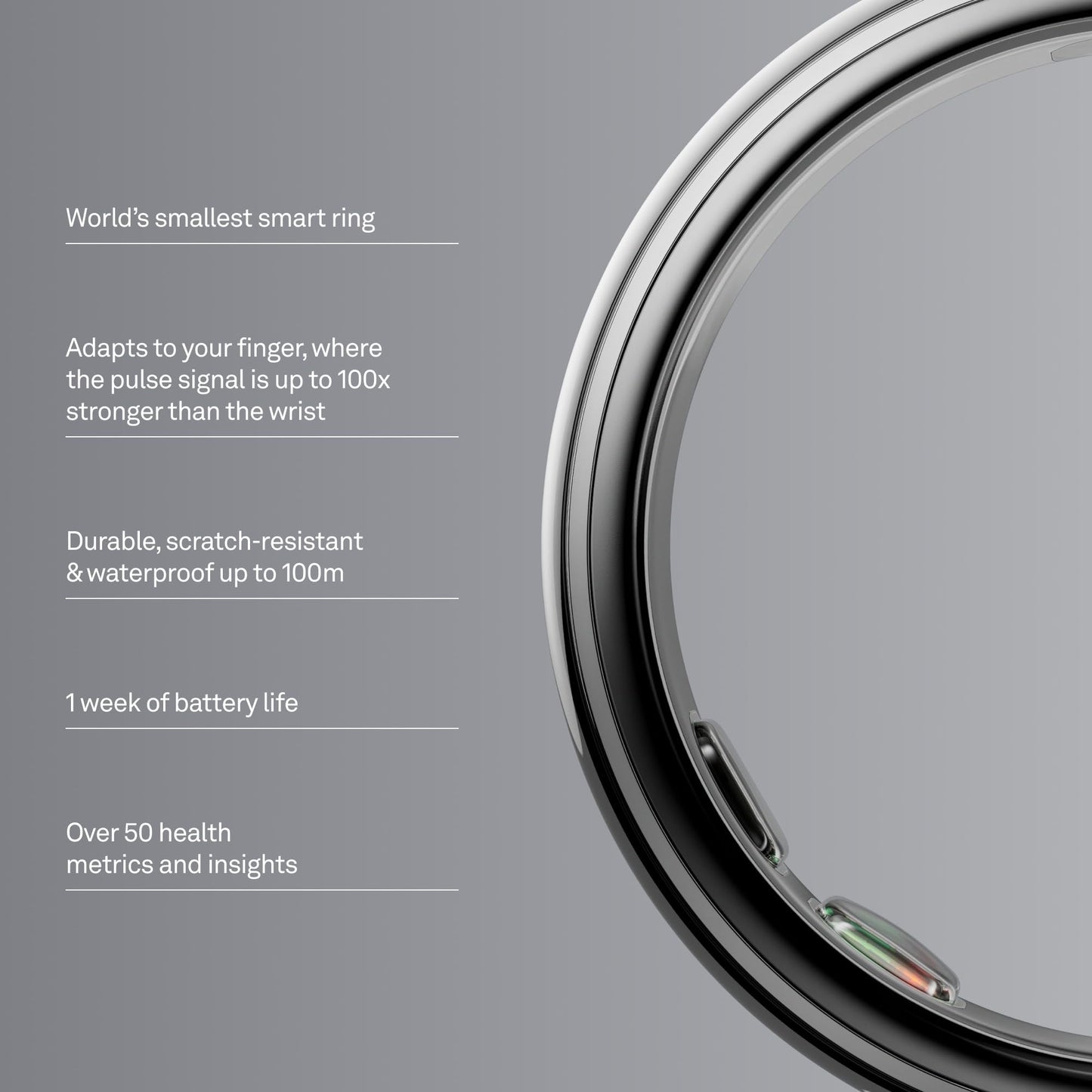 Oura Ring 5 - Gold - Size 8 - World’s Smallest Smart Ring - Sleep, Activity, Women’s Health, AI Advisor, 1 Week of Battery Life, Size Before You Buy, Android & iOS Compatible