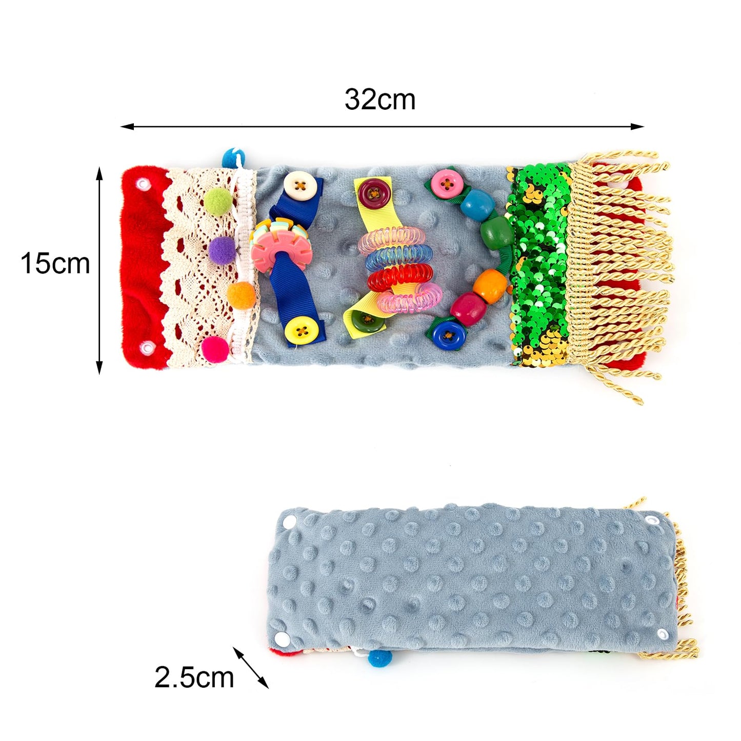 Sensory Blanket for Adults with Dementia, Dementia Activities for Seniors, Alzheimer's Products, Sensory Board with Buttons & Textures, Anxiety Relief Gifts for Elderly