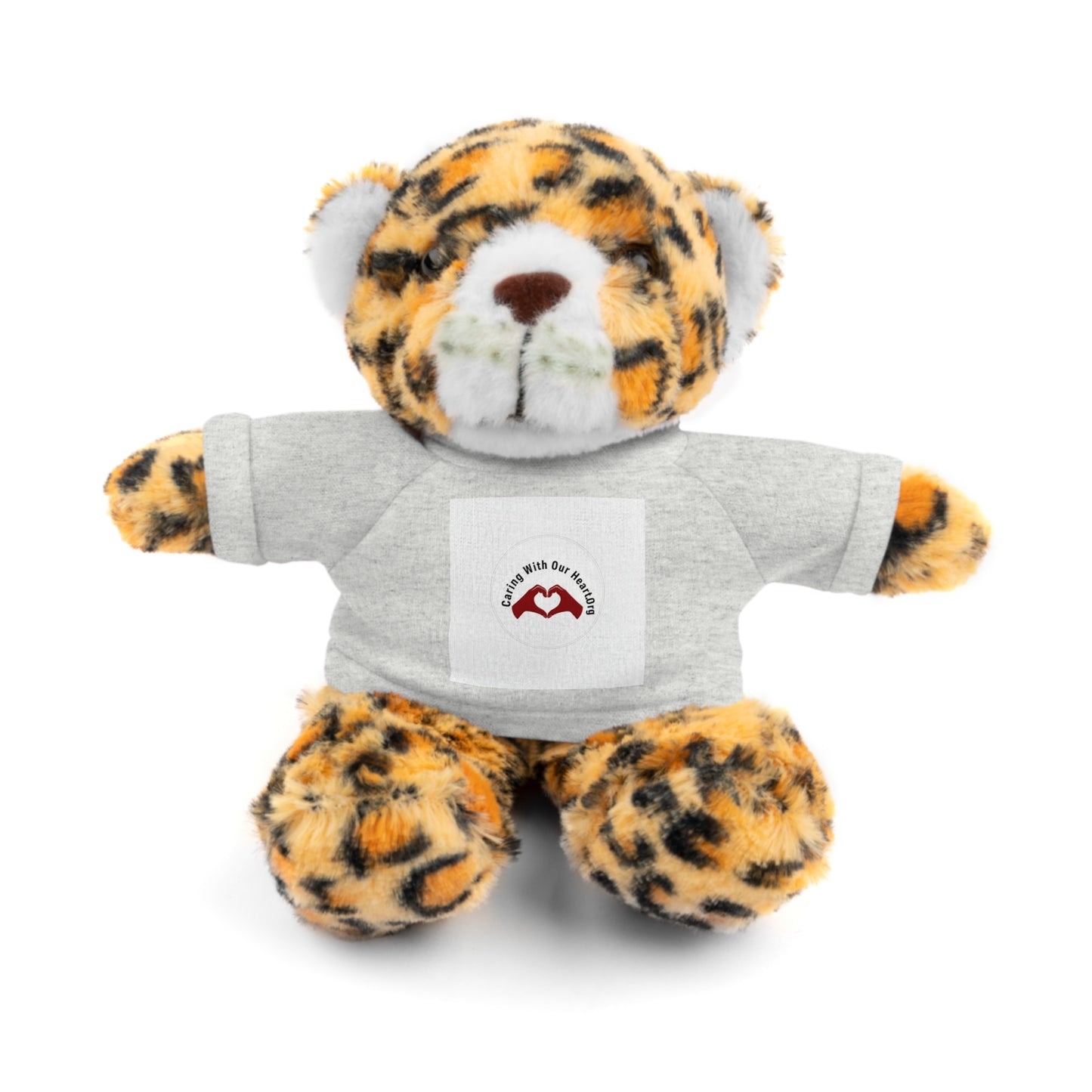 Plush Bear with Custom Tee — Soft Brown Teddy in Printed T‑Shirt