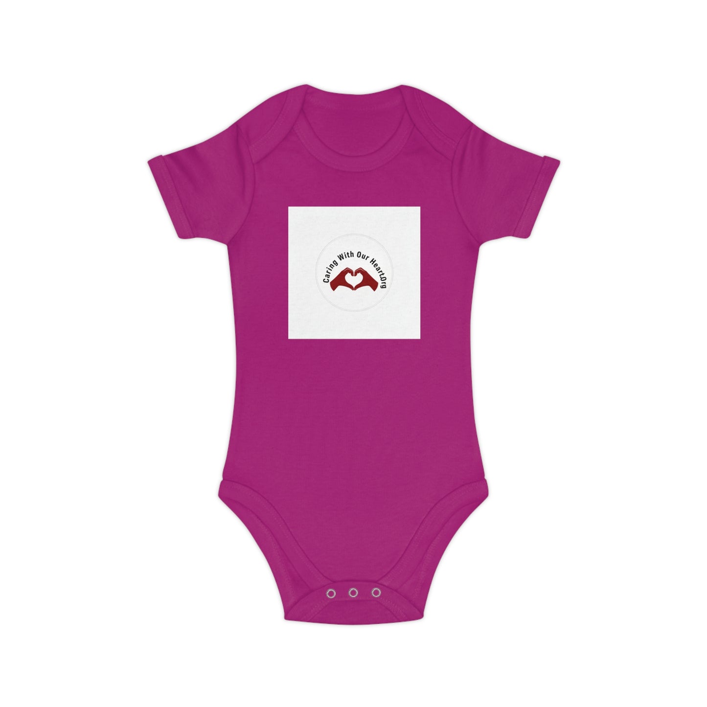 Baby Bodysuit — "Made with Our Hearts" Red Heart Infant Onesie