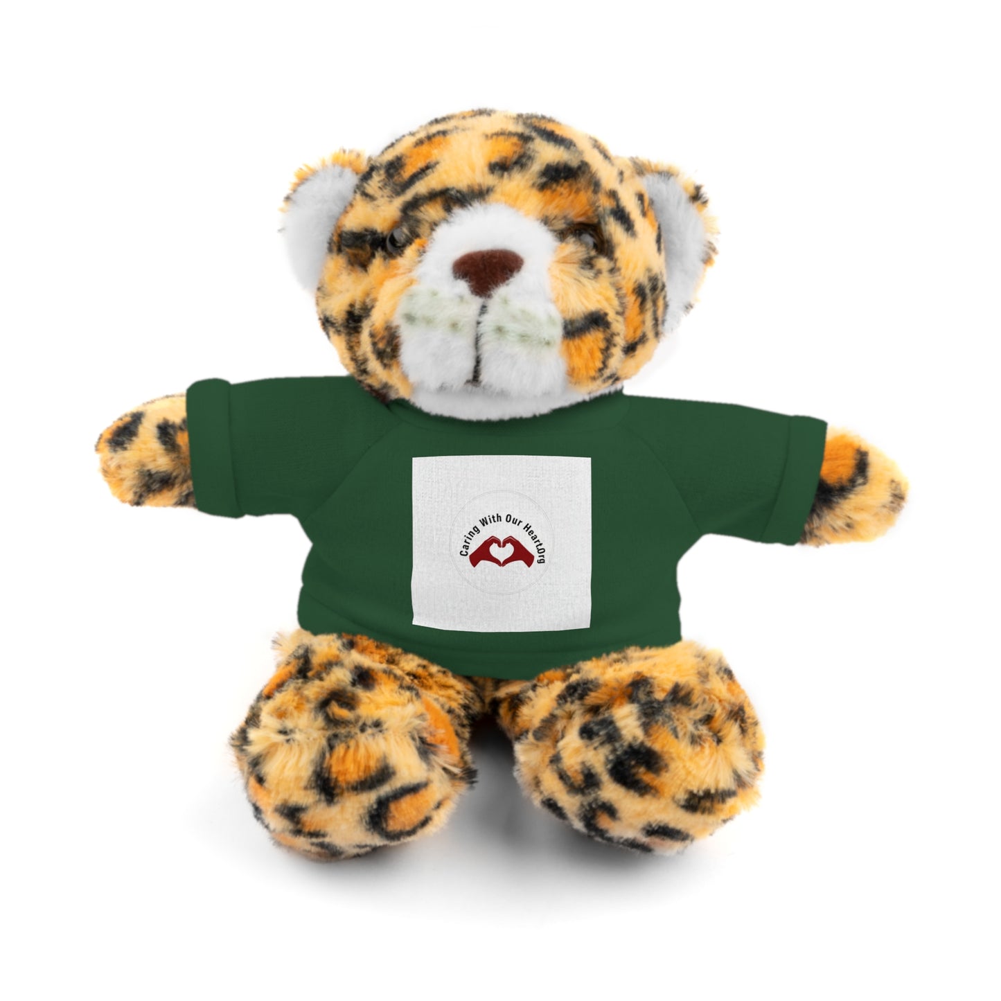 Plush Bear with Custom Tee — Soft Brown Teddy in Printed T‑Shirt