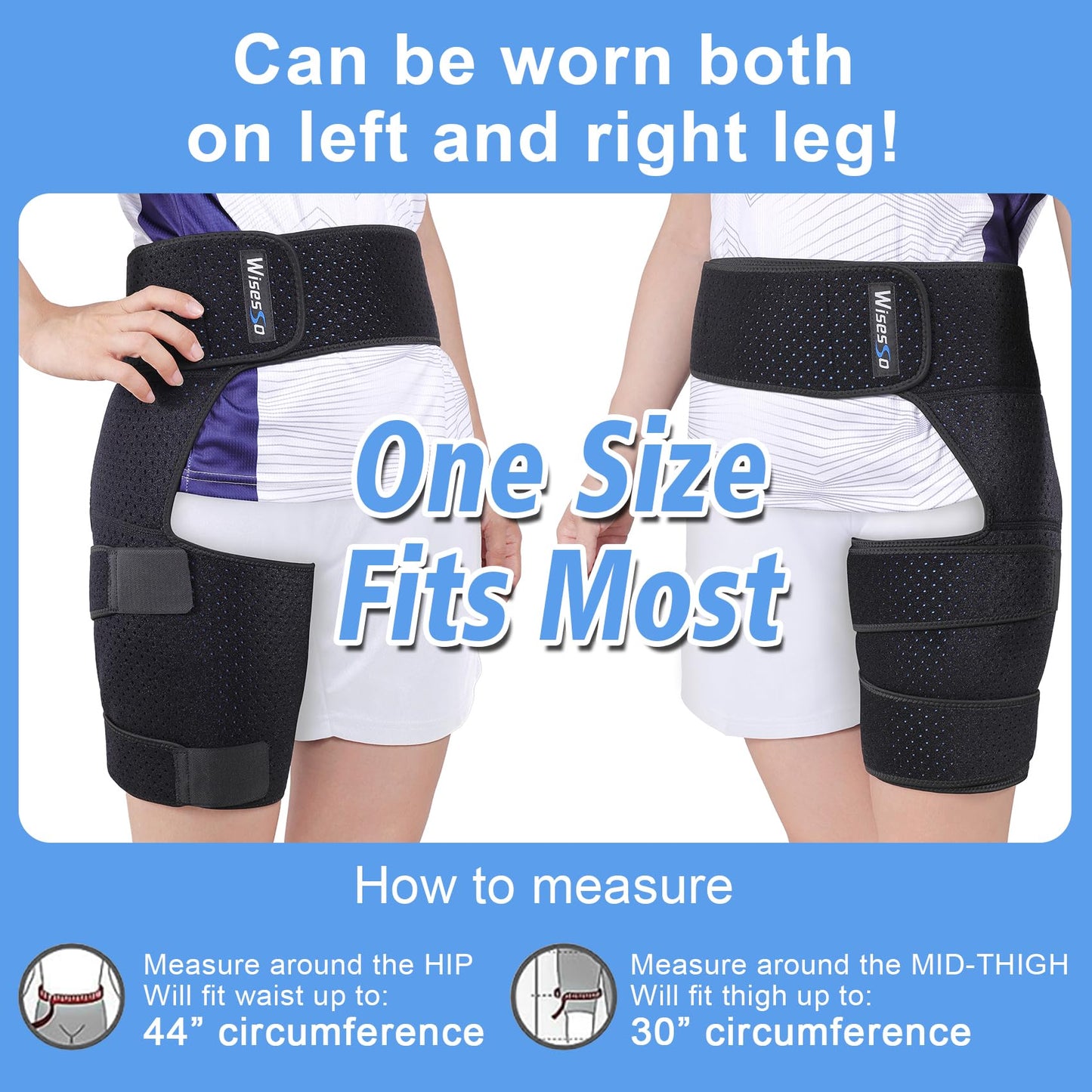 Hip Brace, Groin Wrap Hip Braces for Sciatica Pain Relief, Thigh Support for Groin, Thigh, Hamstring, Pulled Muscle Injury, Sciatic Nerve Brace For Men and Women, Pink