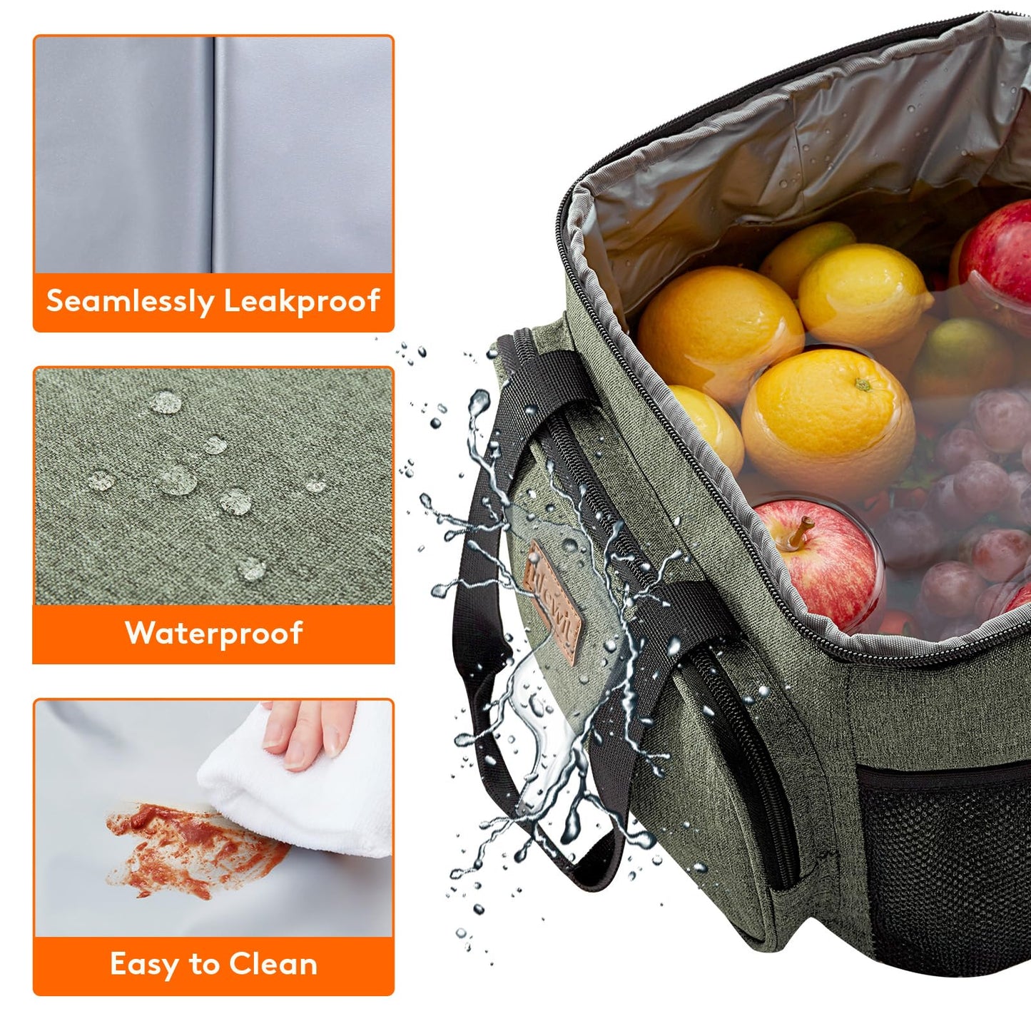 Lifewit Medium Lunch Bag, Insulated Lunch Box, Soft Cooler Cooling Tote for Adult Men Women, Black 12-Can (9L)