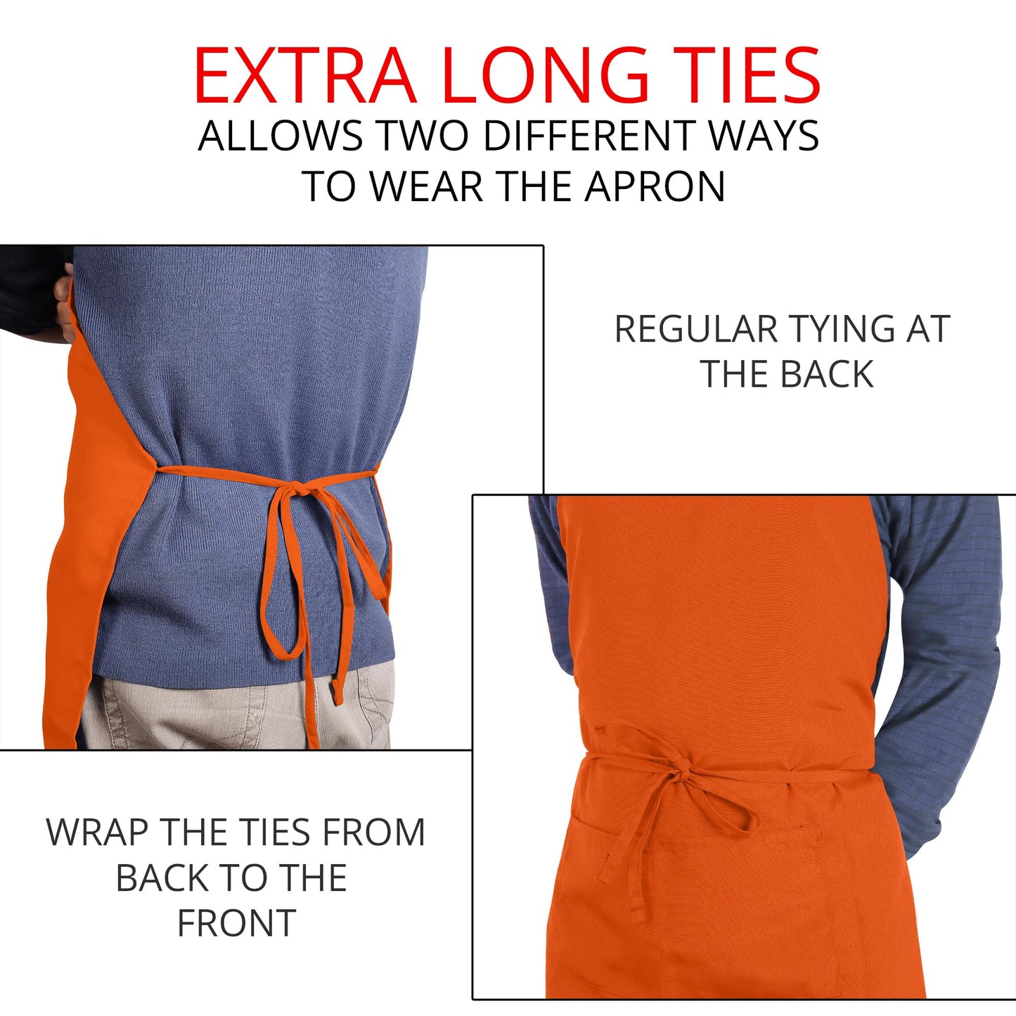 Utopia Kitchen 2 Pack Bib Apron, Adjustable with 2 Pockets, Water and Oil Resistant, Cooking Kitchen Chef Apron for Women Men