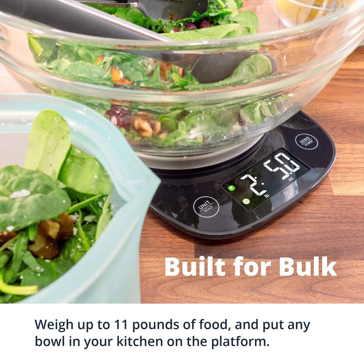 Greater Goods Digital Kitchen Scale for Baking – Food Scale with Gram & Ounce Measurements, Easy Tare & Stable Readings, Precision Scale for Sourdough Bread, Baking & Cooking, 11 lb Capacity