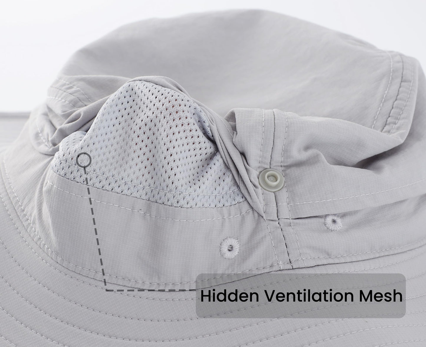 Connectyle Sun Hat for Men Women Outdoor UV Protection Safari Hat for Fishing Hiking Gardening Breathable Cowboy Hat UPF50